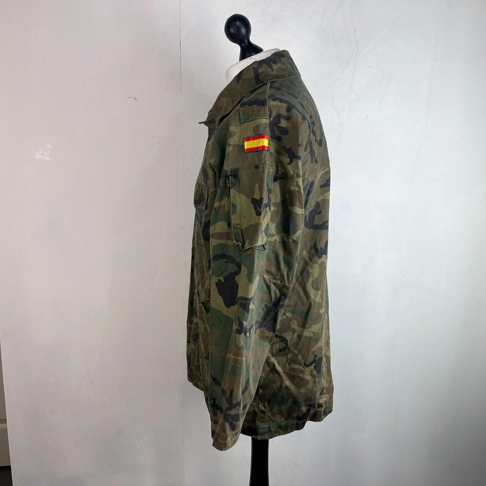 Spanish Military Army Issue Waterproof Combat Jacket Woodland Camouflage size L
