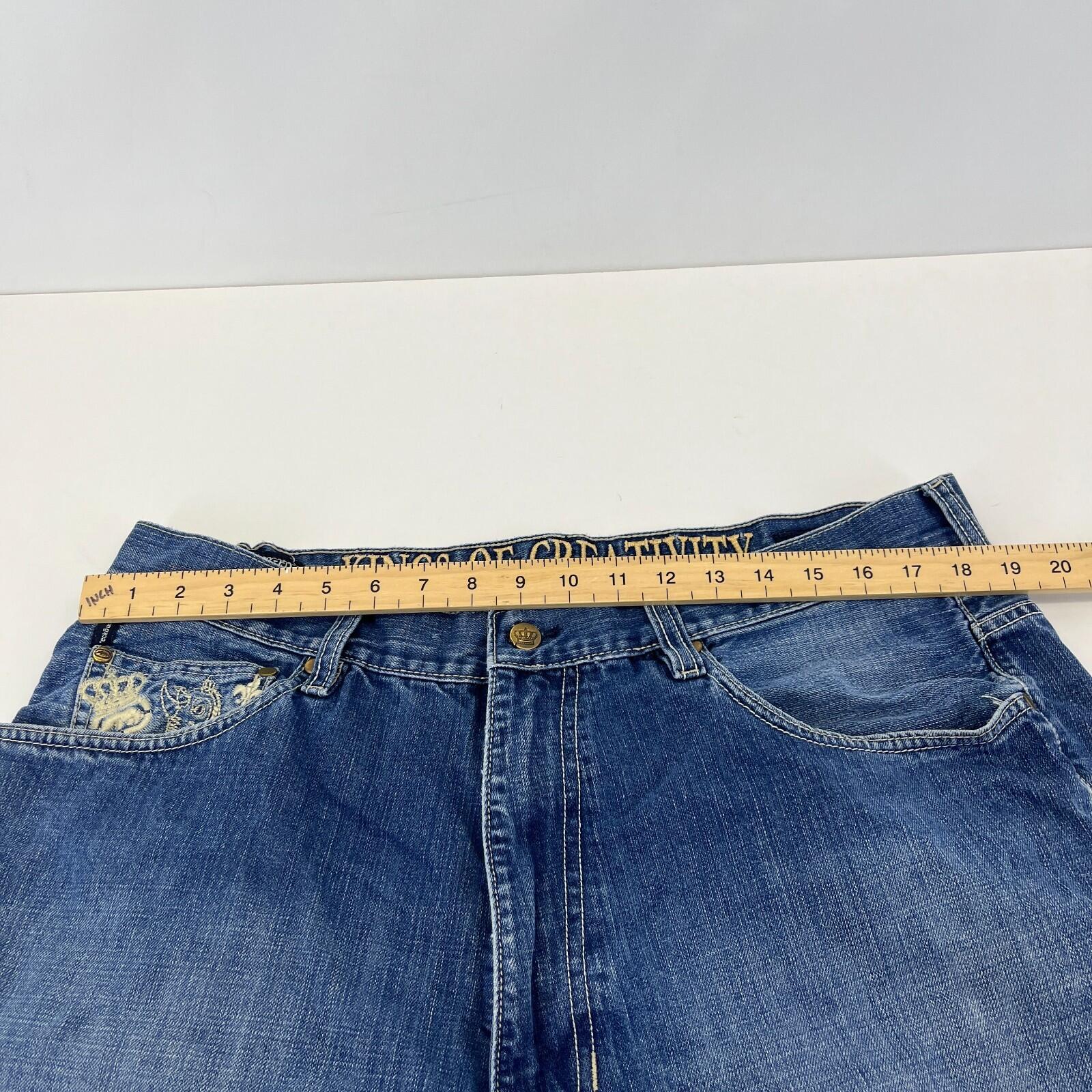 Vintage Ecko Unltd Baggy Embroidered Hip Hop Skate Jeans W38" L32"
