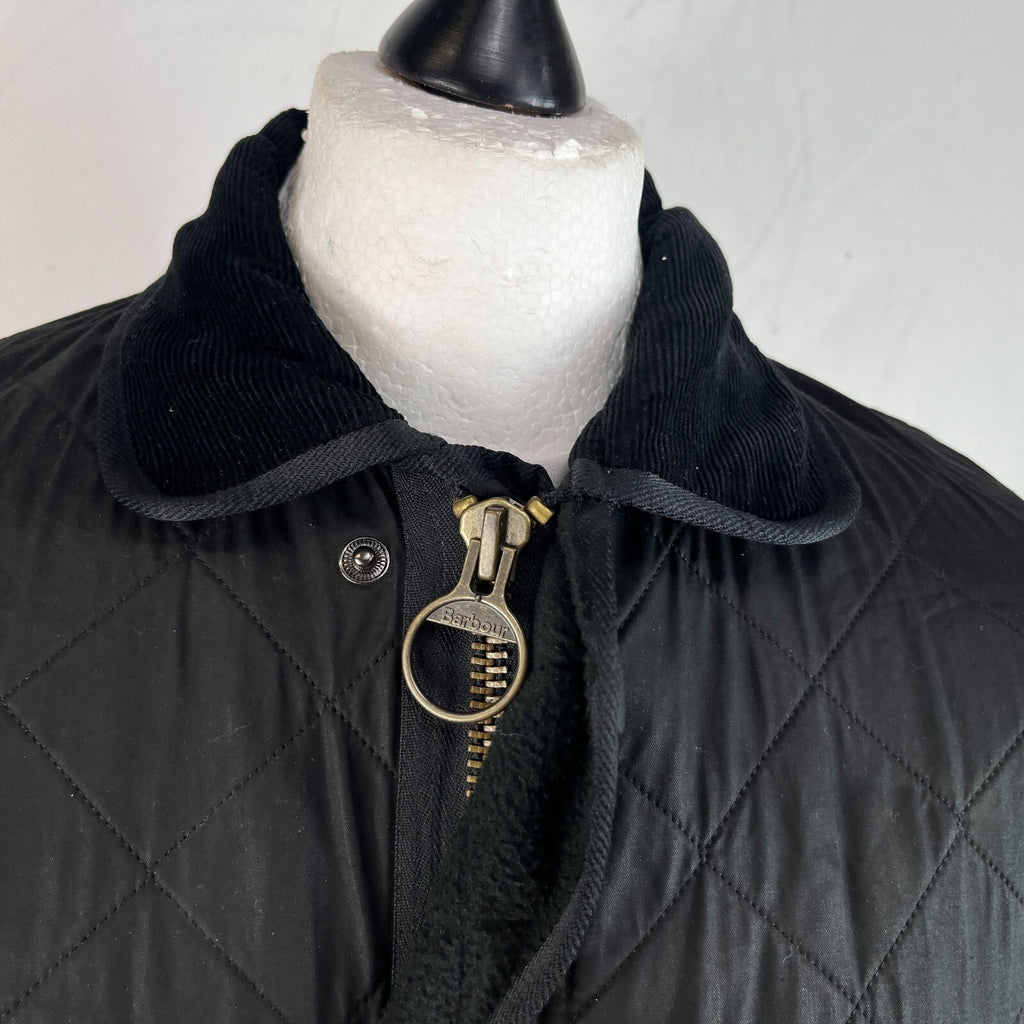 Barbour Duracotton Polarfleece Quilted Jacket in Black size XL