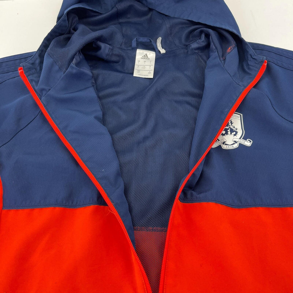 Adidas Middlesbrough FC Jacket size L Navy Blue & Orange Football Hooded Zip Up