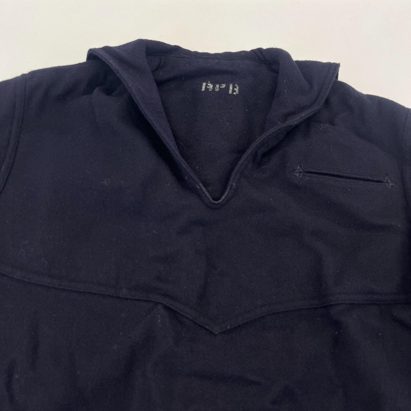 US Navy Mens Blue Undress Uniform Sailor Middy Jumper 100% Wool size 38 (Medium)