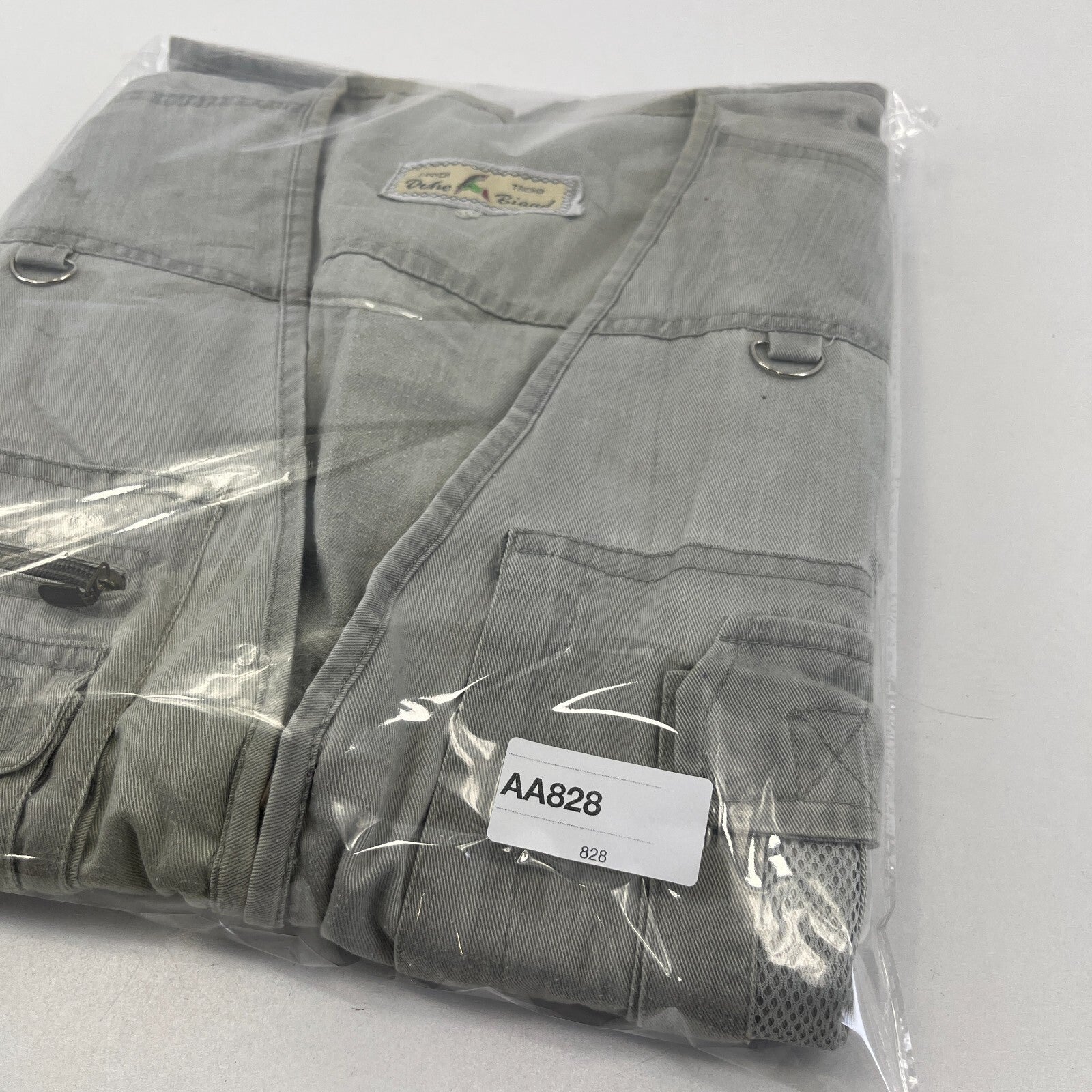 Duke Biaud Men's Grey Denim Waistcoat Hunting Fishing Multi Pocket Gilet size XL