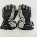 Rhino Leather Motorcycle Gloves size L Black & Silver Motorbike Protection