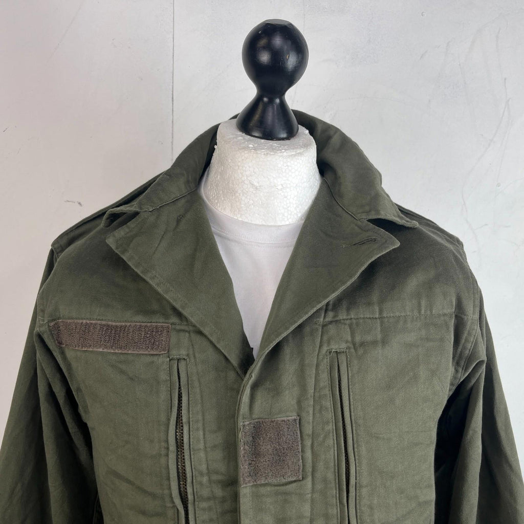 Vintage 1983 Socovet French Army Jacket Fatigue Smock Olive Green size 92C (M)
