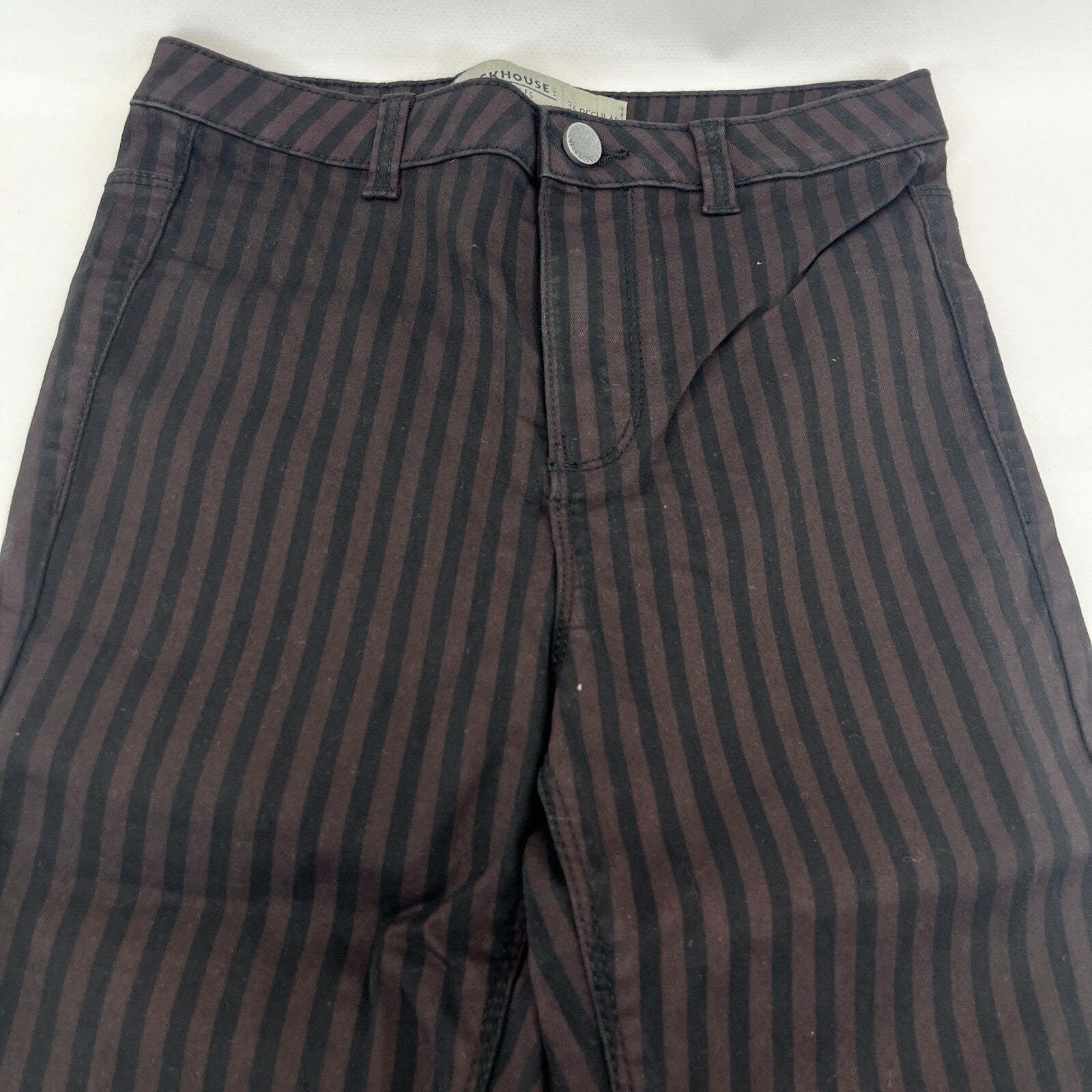 Clockhouse Womens Black/Purple Striped Jegging Jeans Skinny size 33R NWOT