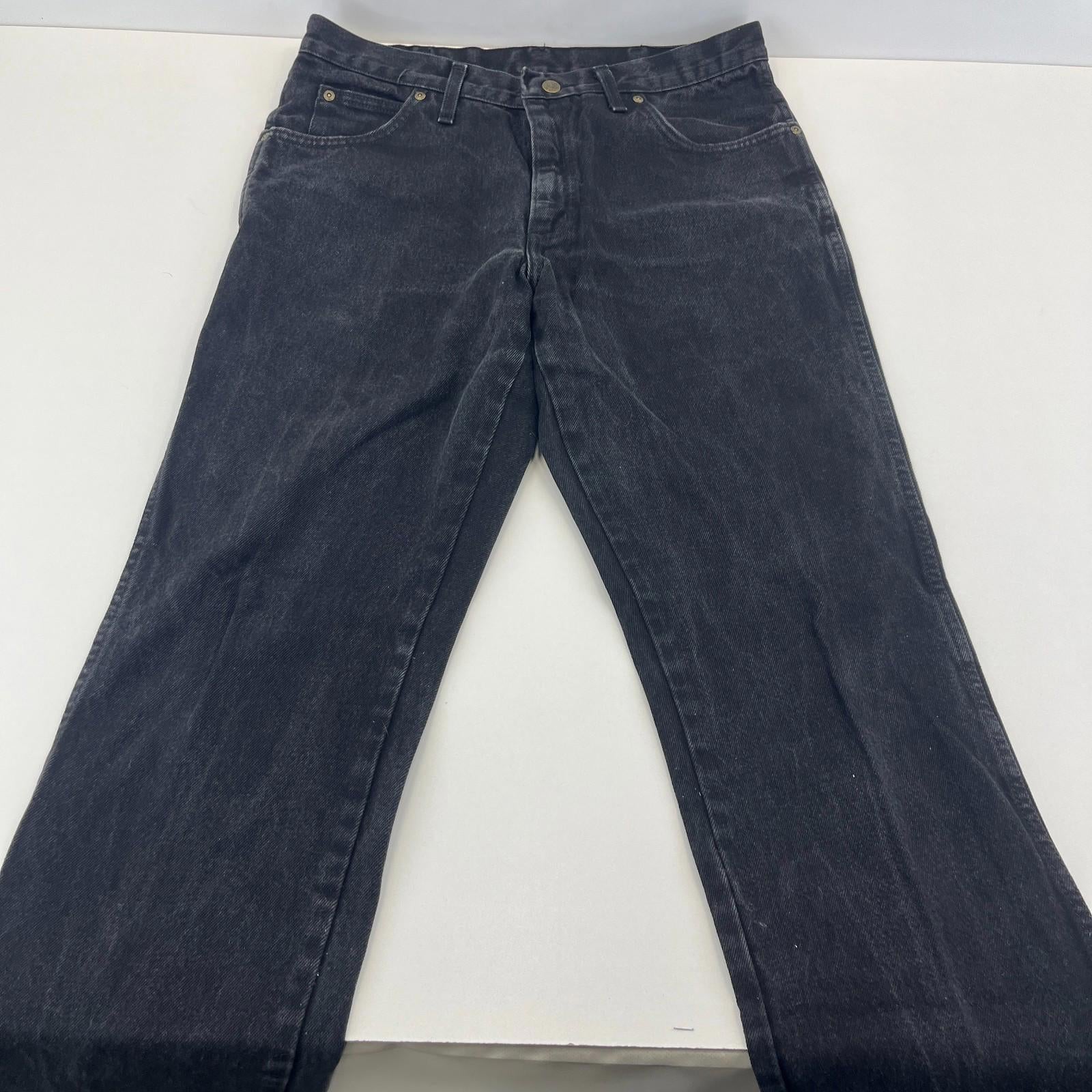 Wrangler Men’s Black Straight Fit Jeans size W34" L32" 100% Cotton