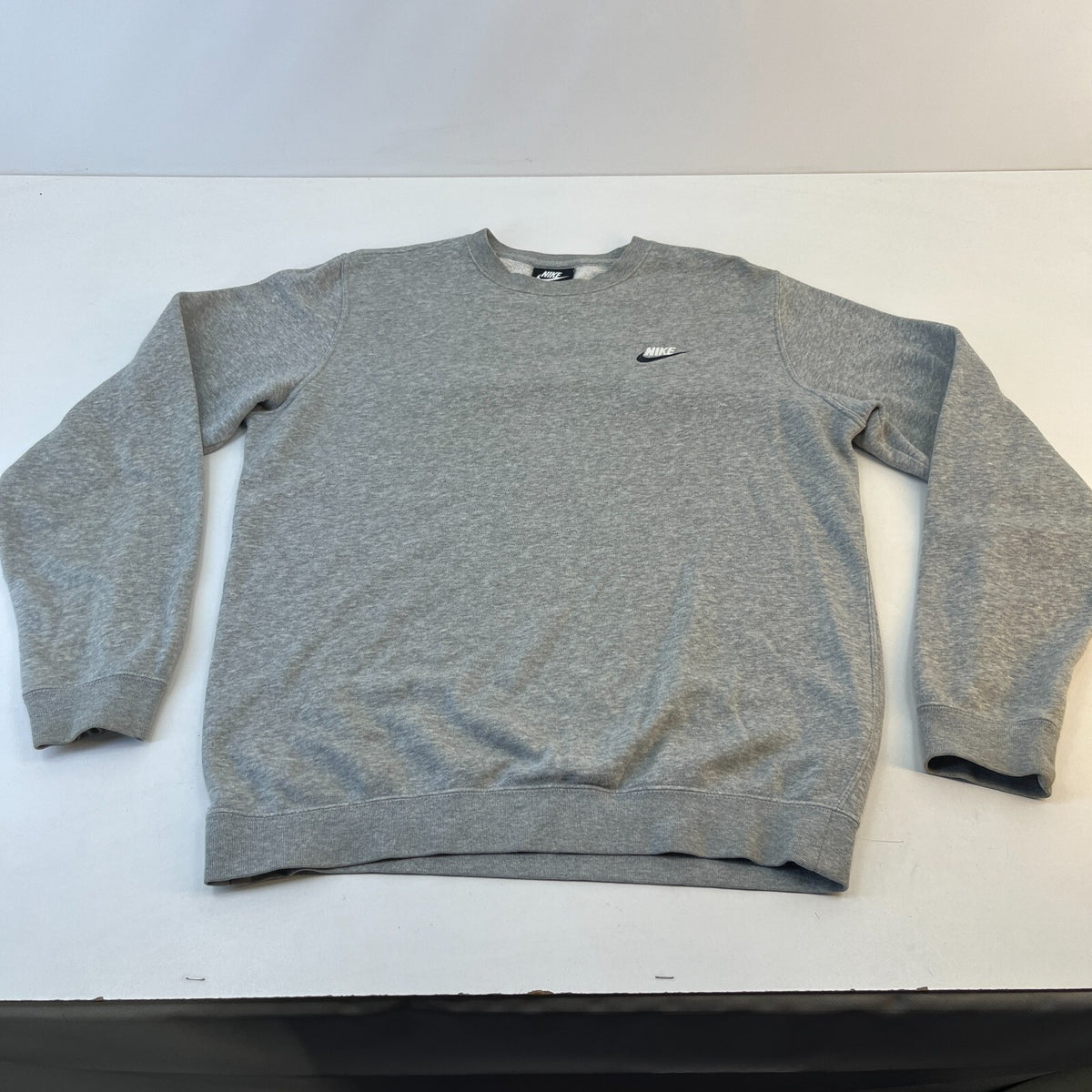 Nike Pullover Sweatshirt Grey Long Sleeve All Seasons Logo size Small