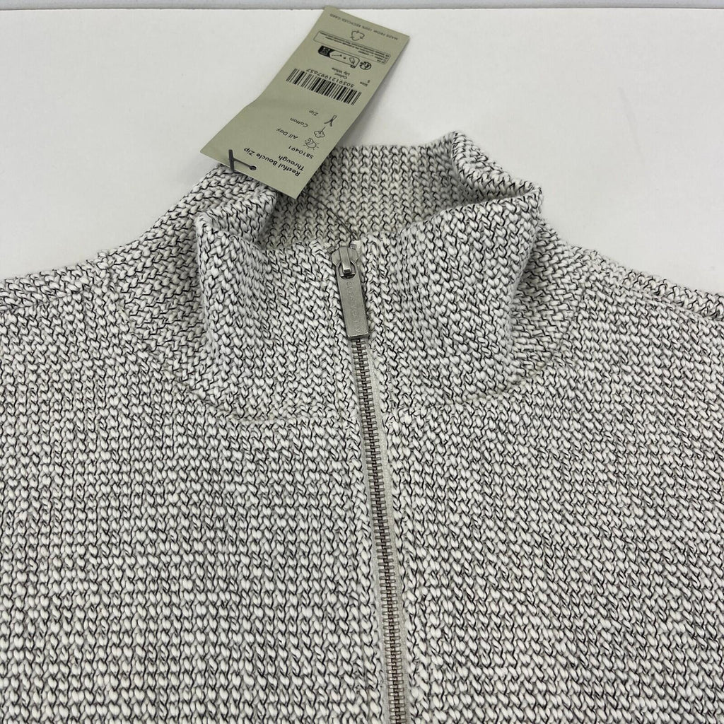 Sweaty Betty Restful Boucle Zip-Through Jacket Lily White size Small