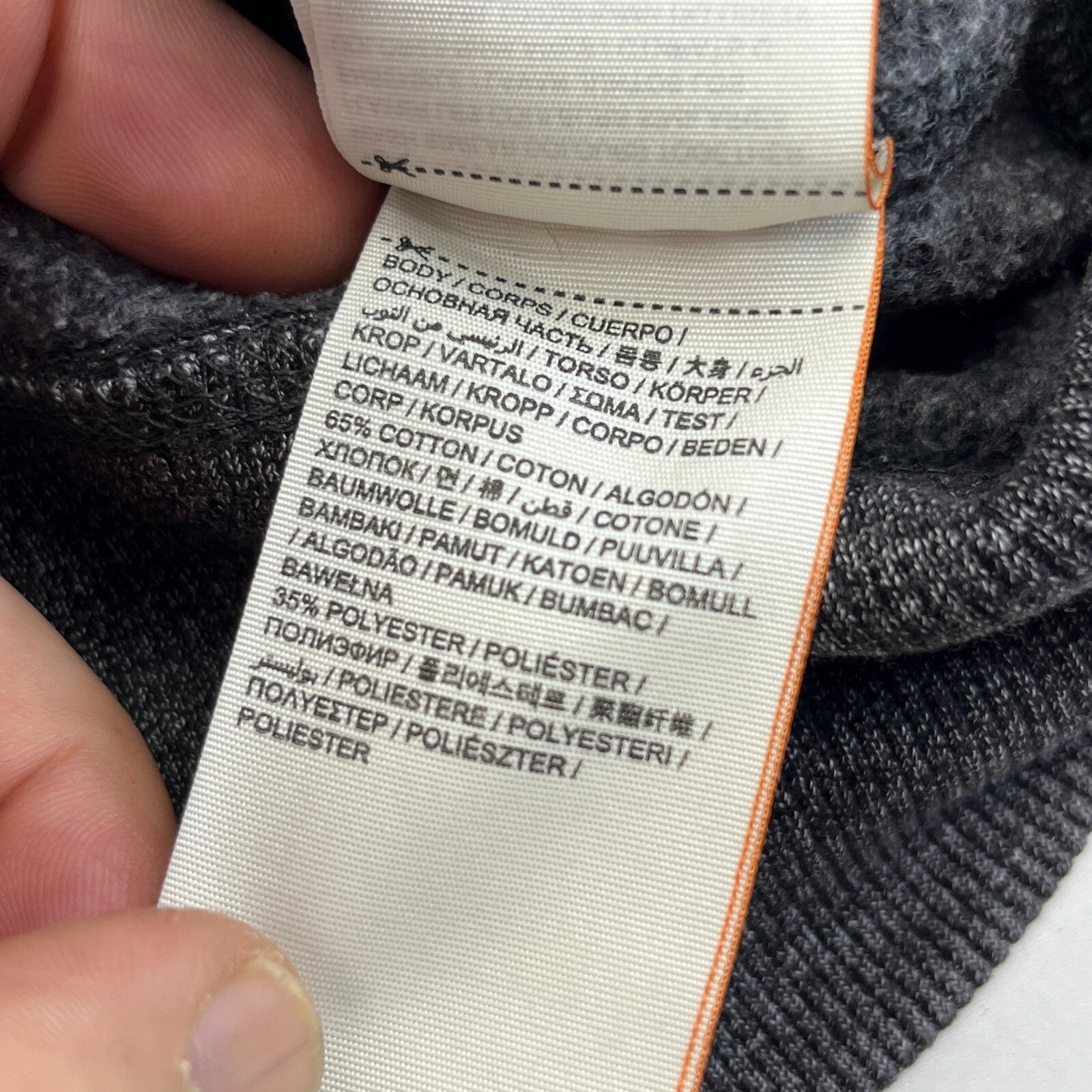 Superdry Hoodie Mens M Grey Full Zip Fleece Sweatshirt Orange Label M20002ANDS