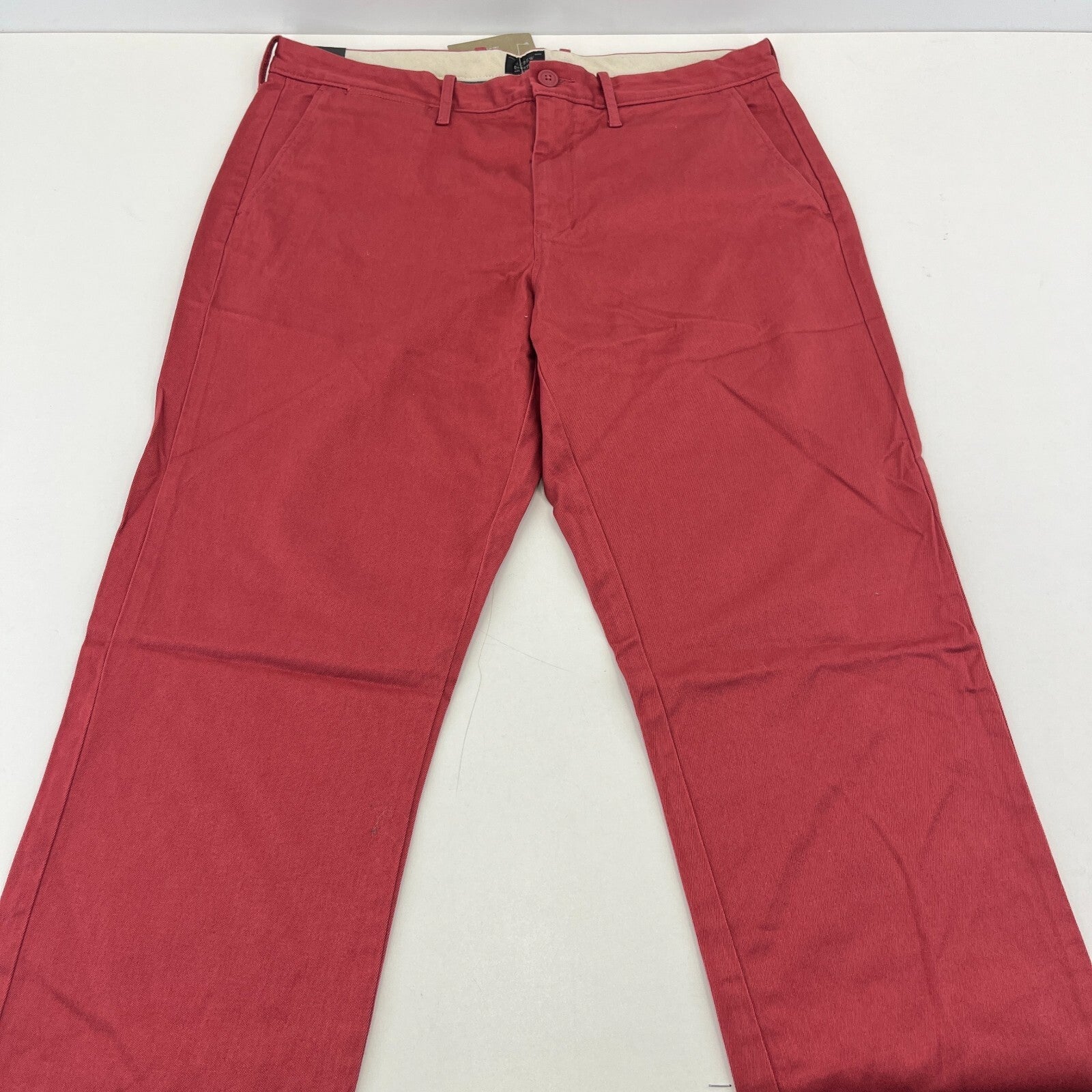 J Crew 770 Straight Stretch Chino Trousers Dark Pastel Pink Golf W32" L32" - New