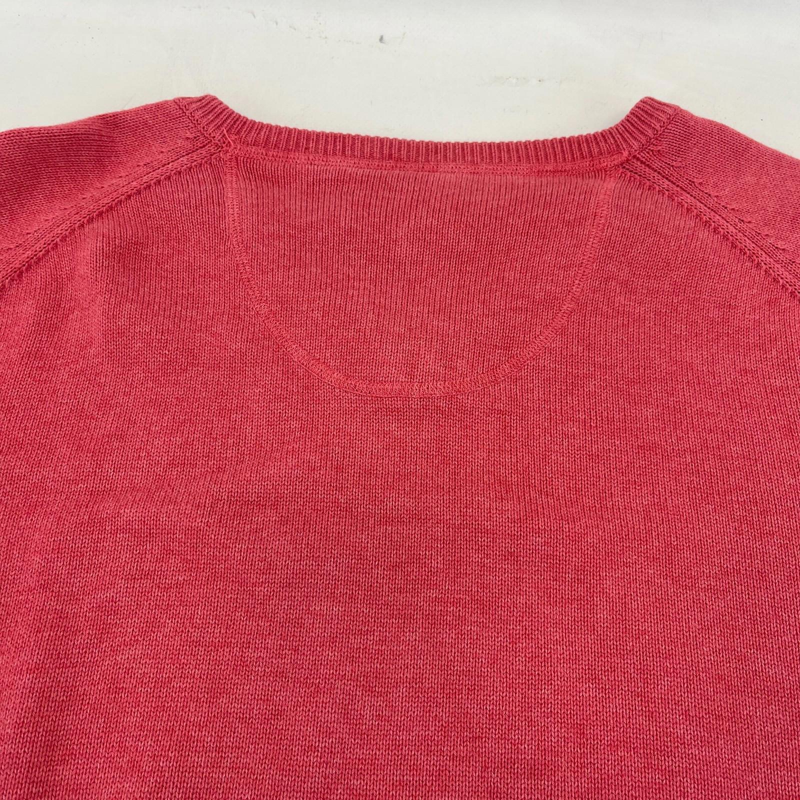 Fynch Hatton Supersoft Cotton Men's V Neck Jumper in Pastel Pink size 2XL