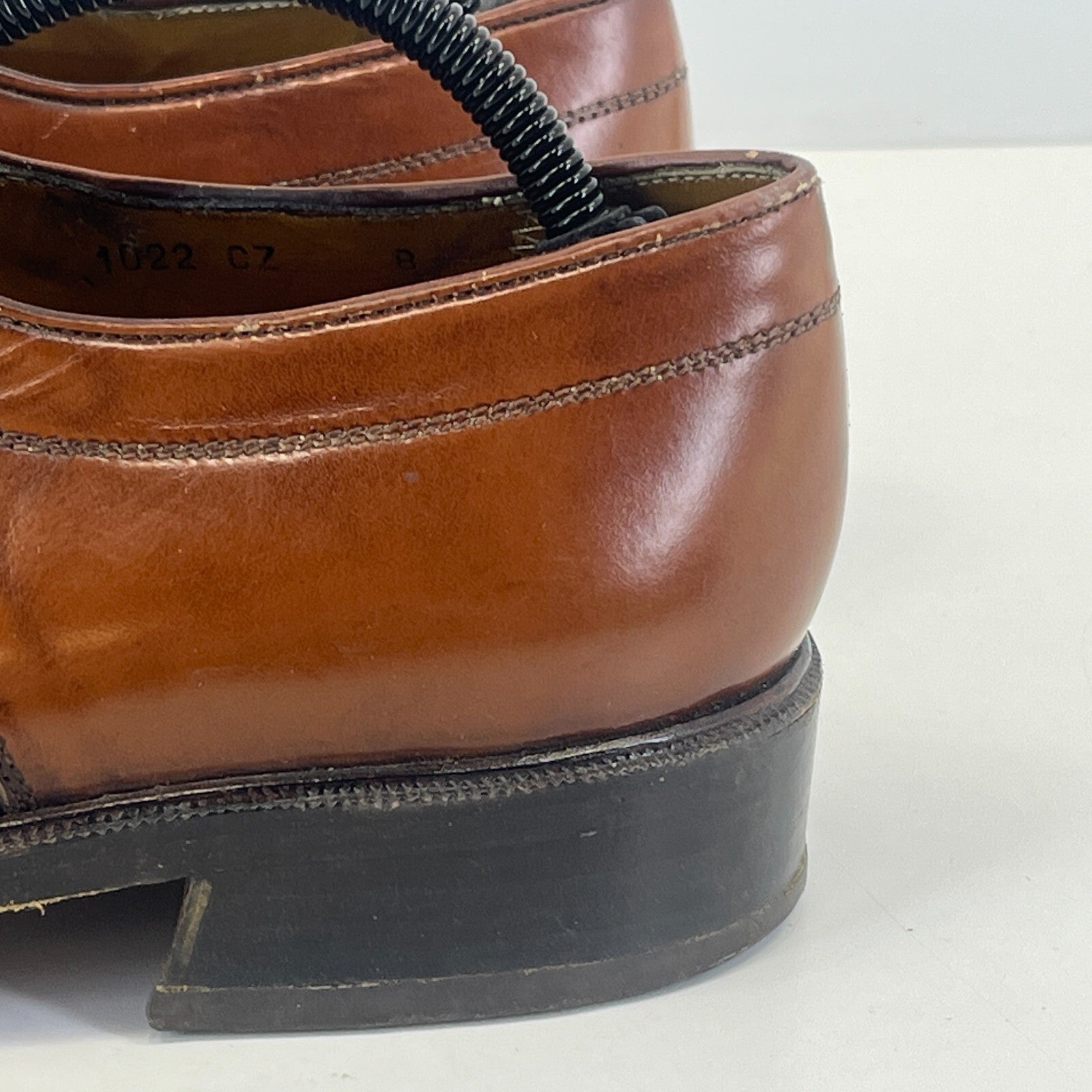 Sajoma Men's Leather Oxford Loafers Dress Shoes Brown size UK 8 Made in Portugal
