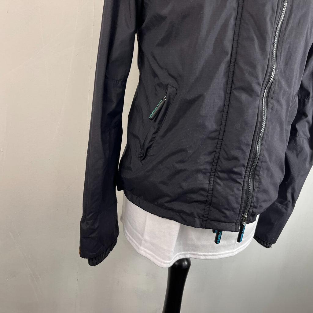 SuperDry Women's Windcheater Jacket in Black & Blue size XL