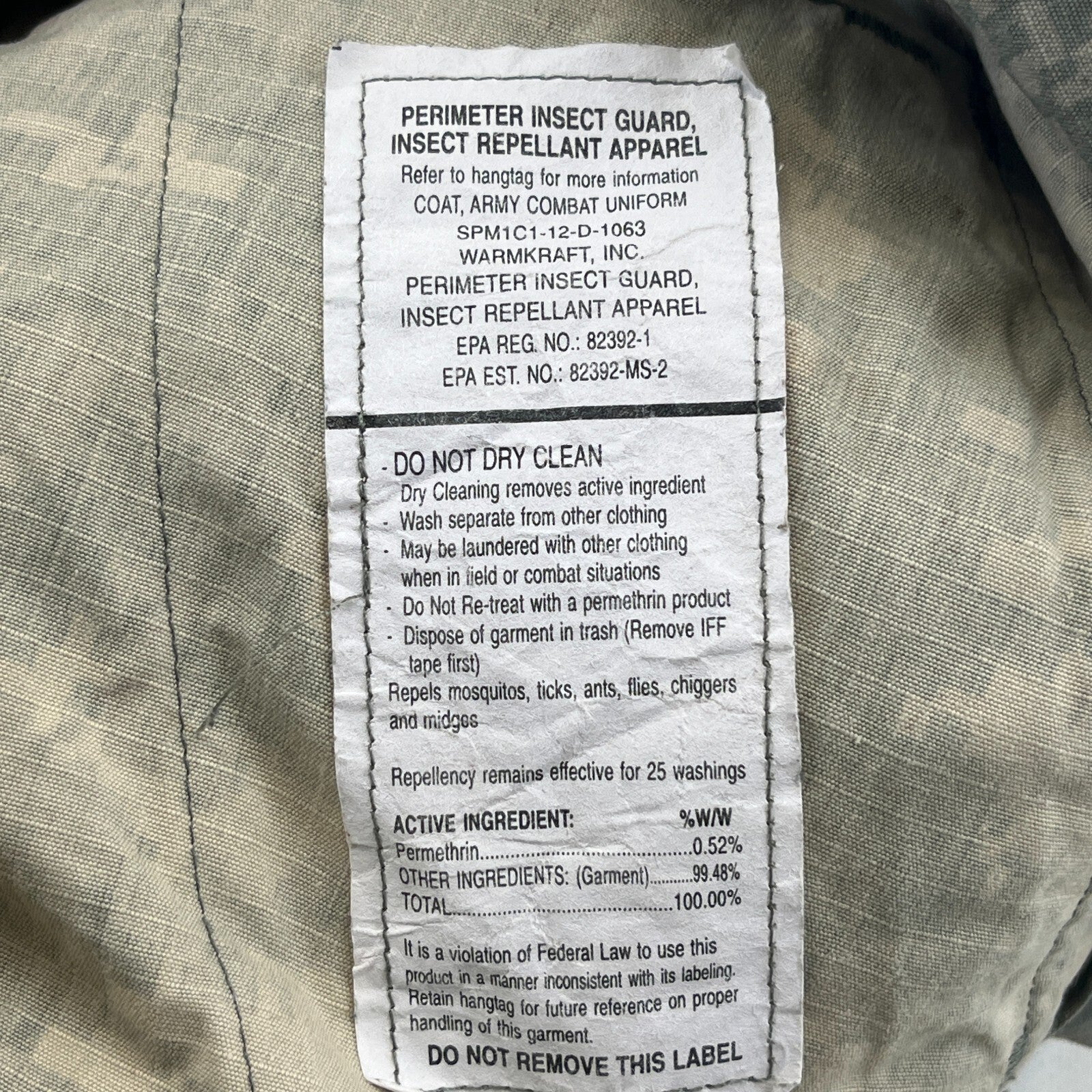 US Army Digital Camo Hot Weather Combat Jacket Ripstop US size Small-Reg - UK M