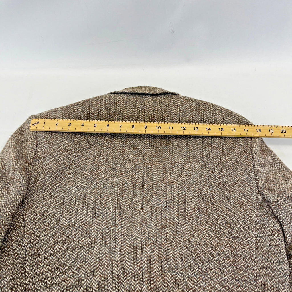 John Lewis Harris Tweed Herringbone Blazer Sport Coat Jacket Beige size 40R
