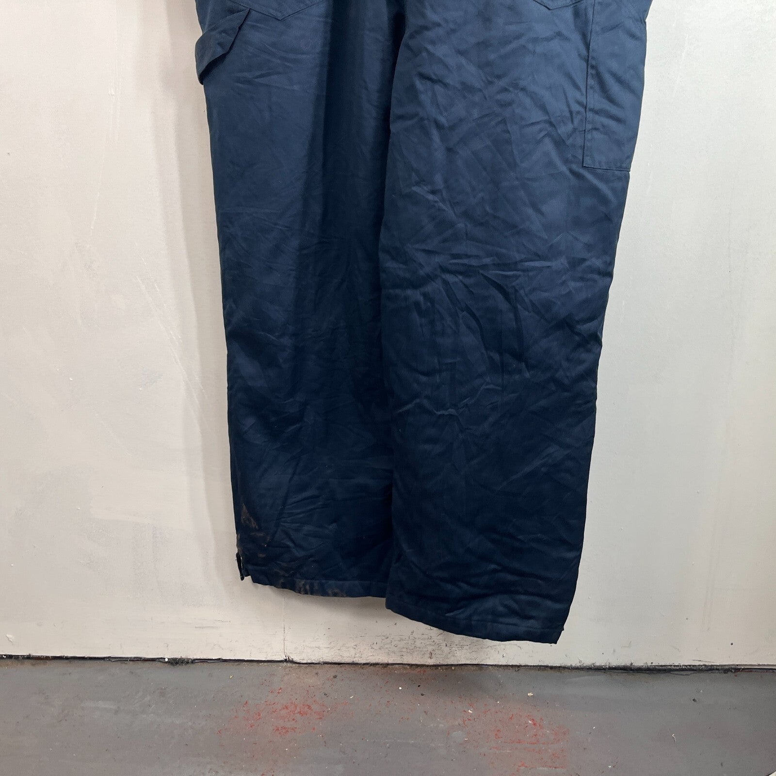 Vtg Walls Blizzard Pruf Heavy Duty Overalls Quilted Insulated in Blue 2XL Reg