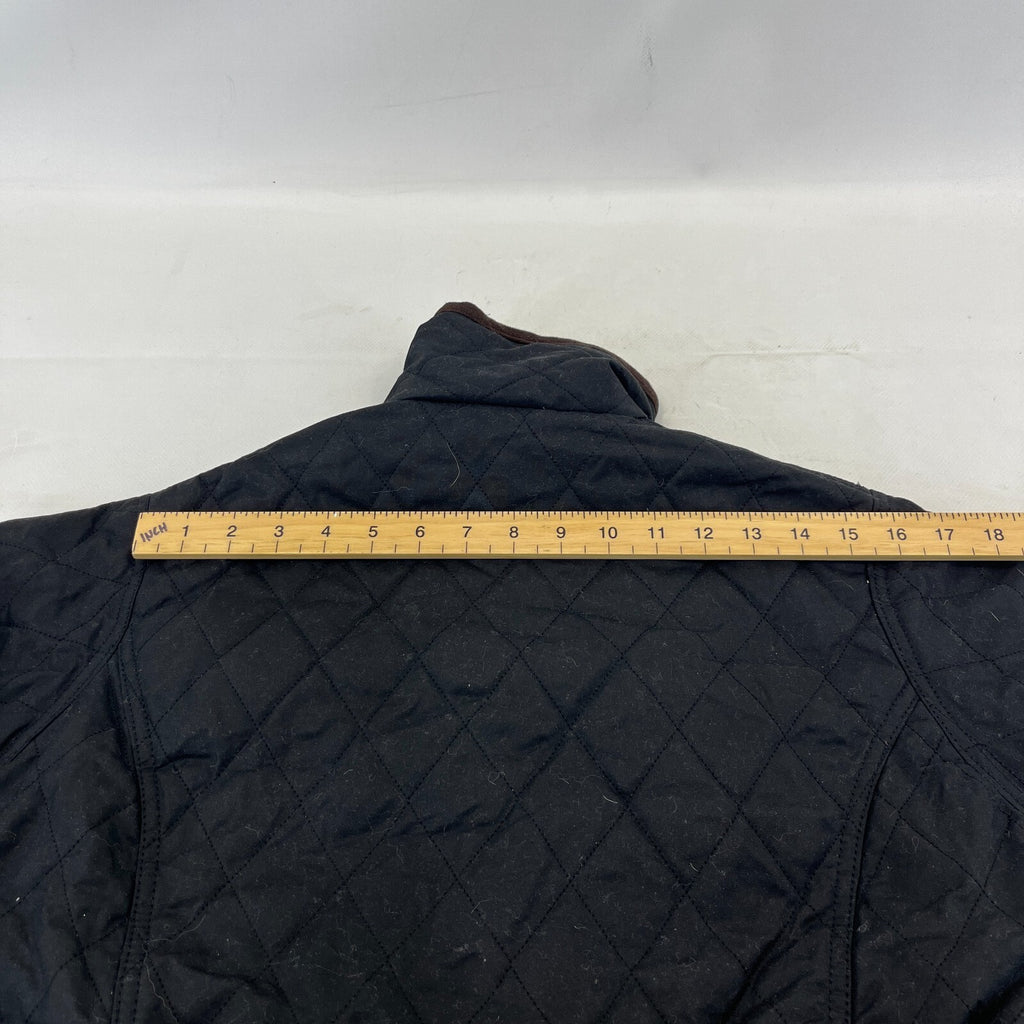 Rydale Quilted Wax Jacket UK Women's size 10 in Black with Belt