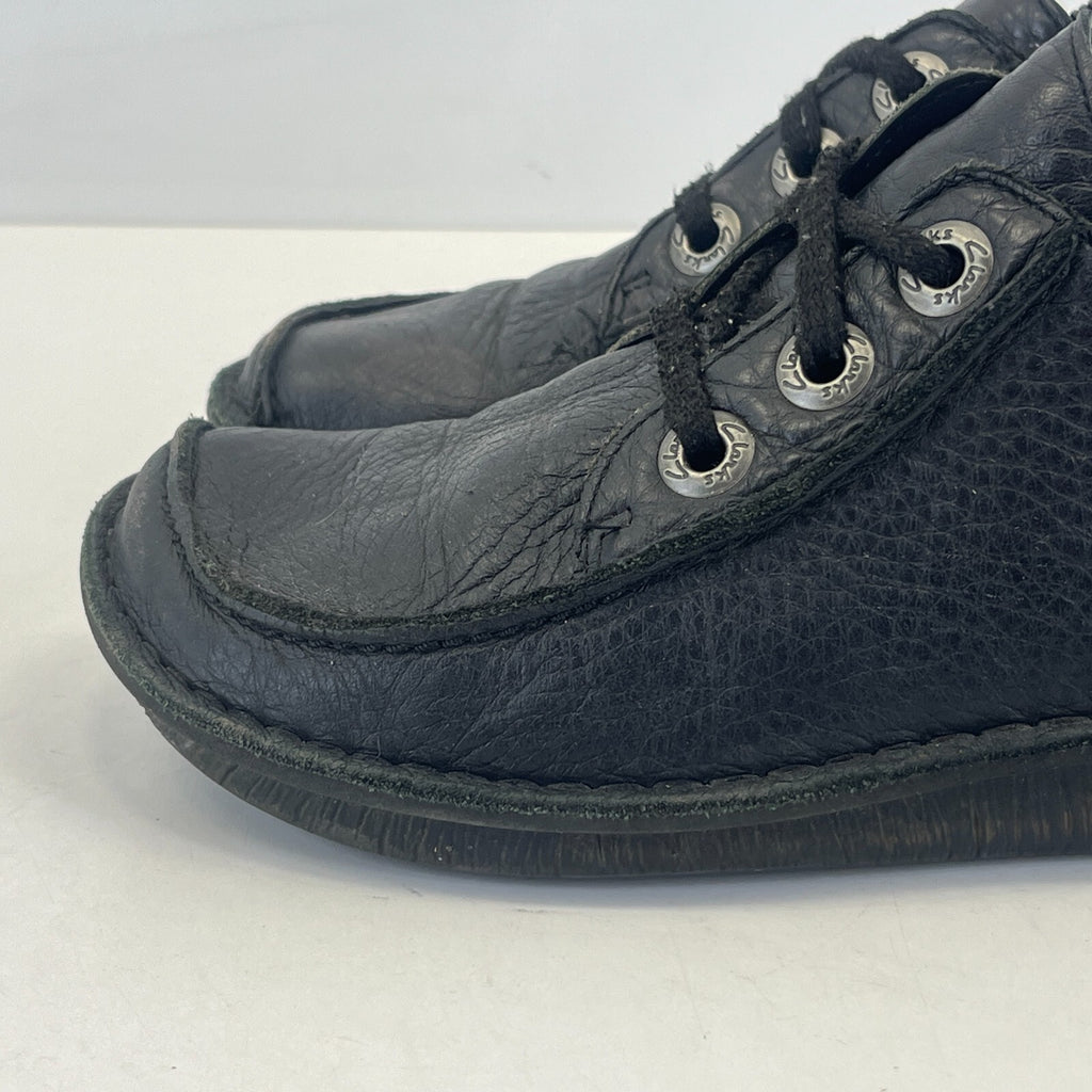 Clarks Active Air Black Leather Pasty Shoes size UK 6 EU 39 1/2 Womens Pasties