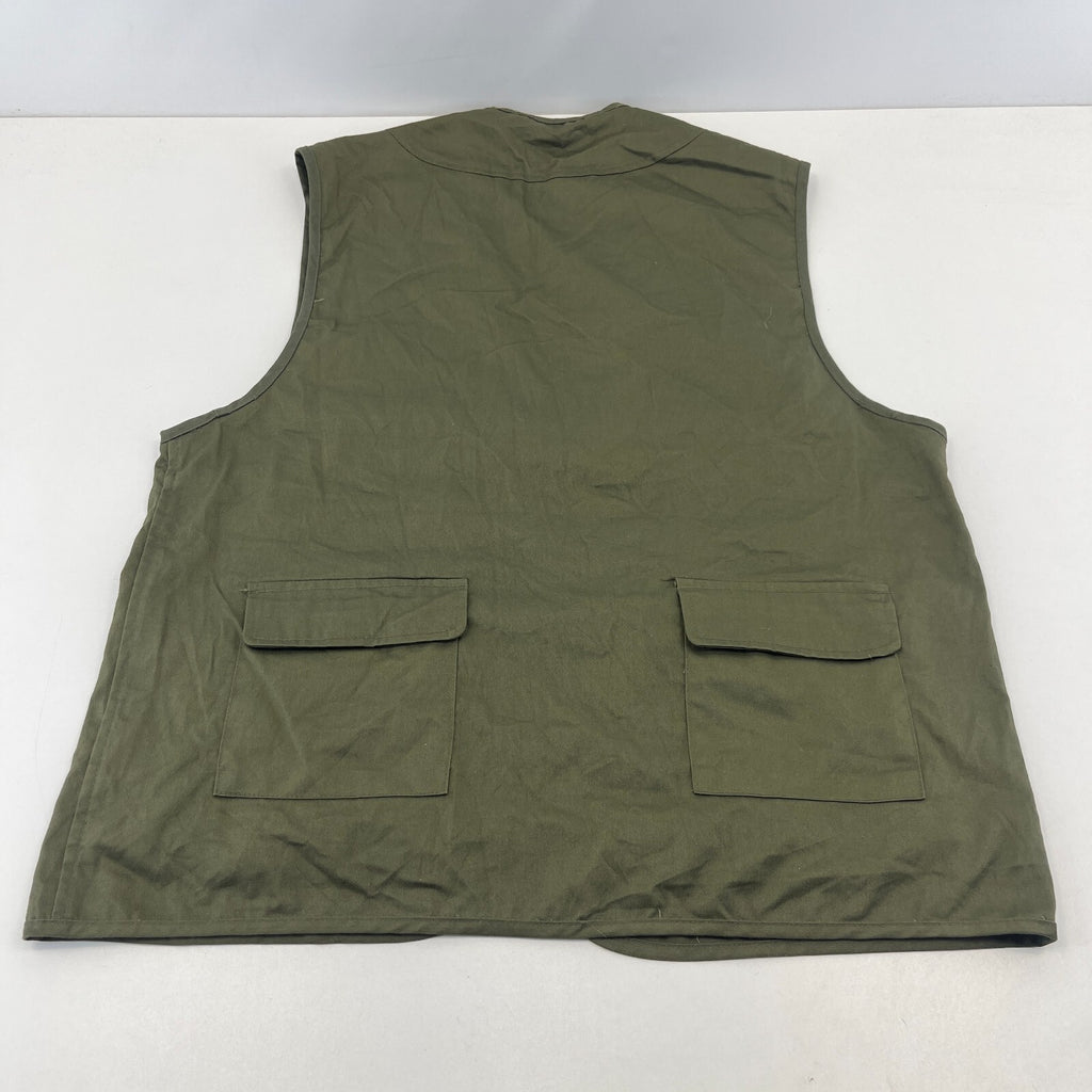 Khaki Green Men's Fishing Vest Gilet Hunting Shooting Multi Pocket size XL