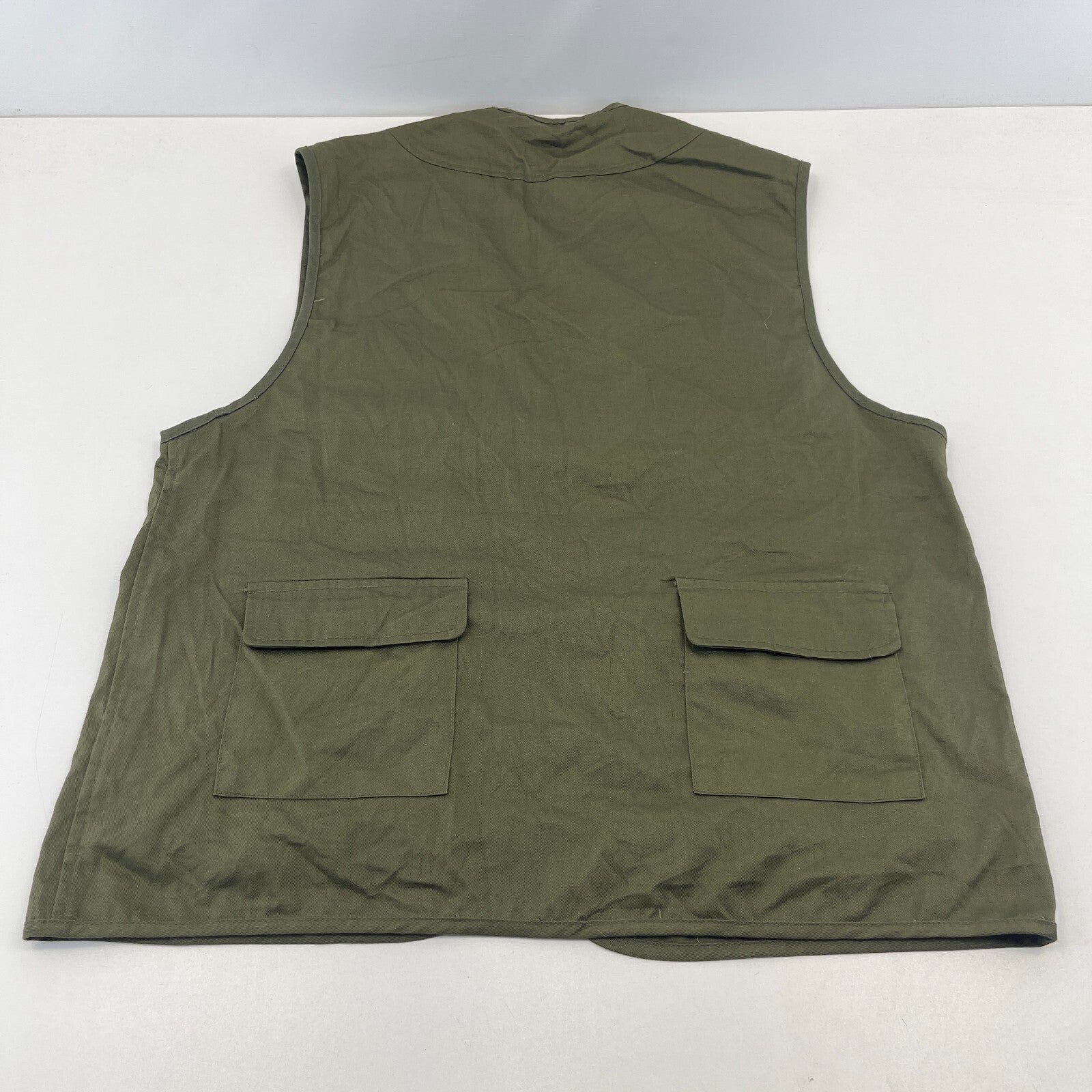 Khaki Green Men's Fishing Vest Gilet Hunting Shooting Multi Pocket size XL
