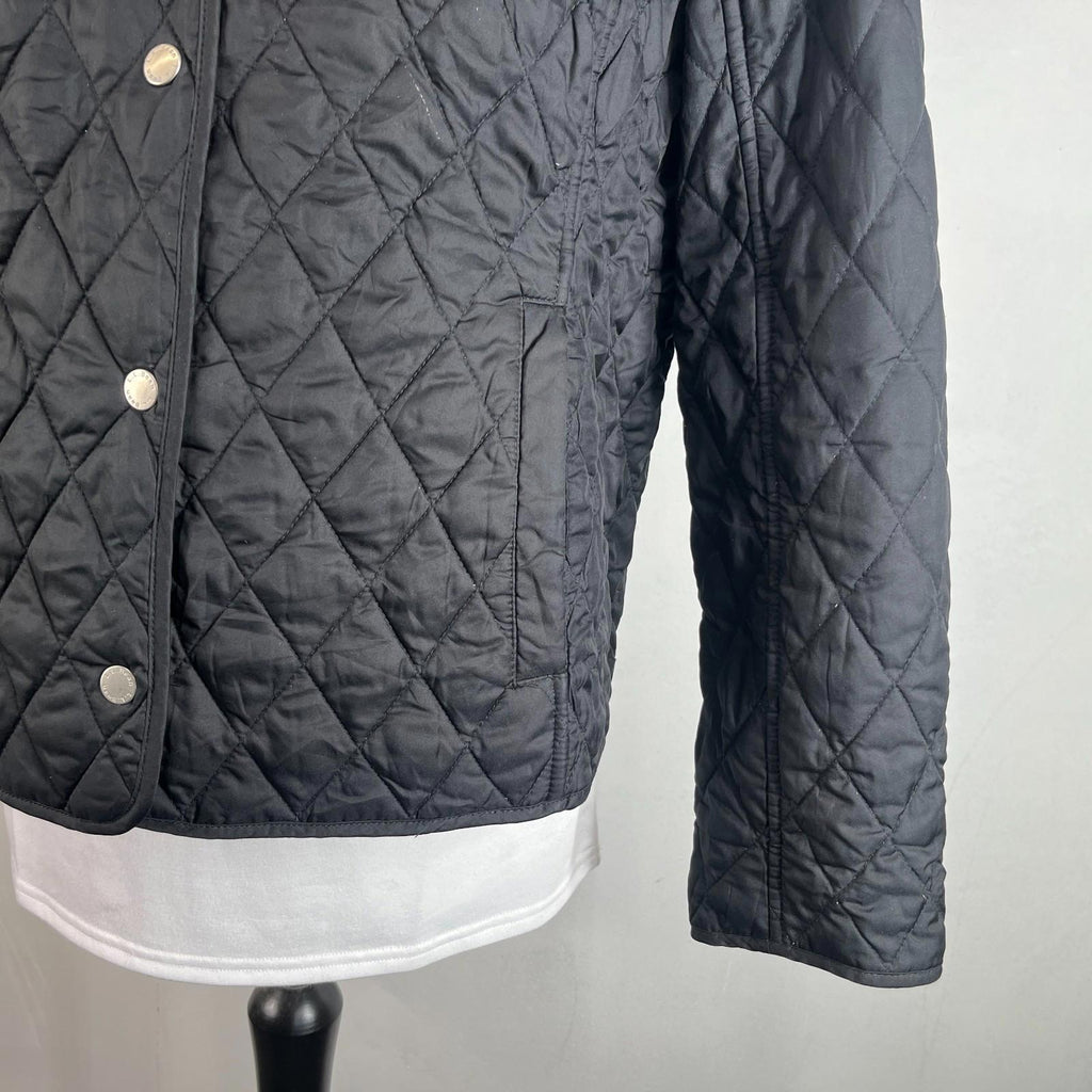 L.L Bean Women's Quilted Jacket size Large in Black Argyll