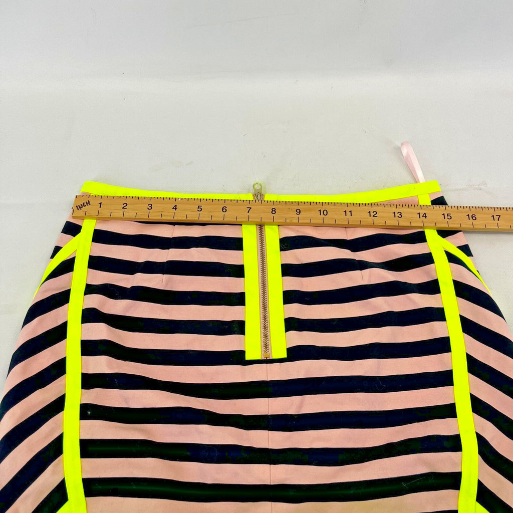 Ted Baker Women's Pencil Skirt UK 10 (Ted 2) Stretch Cotton Bright Geometric