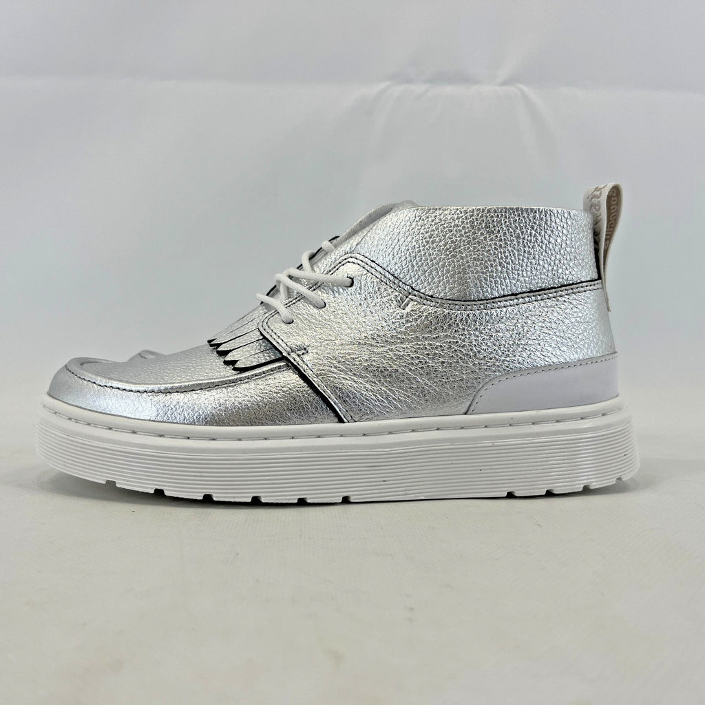 Dr Martens Jemima Silver & White Leather Kiltie Chukka Boots Shoes Womens UK 4