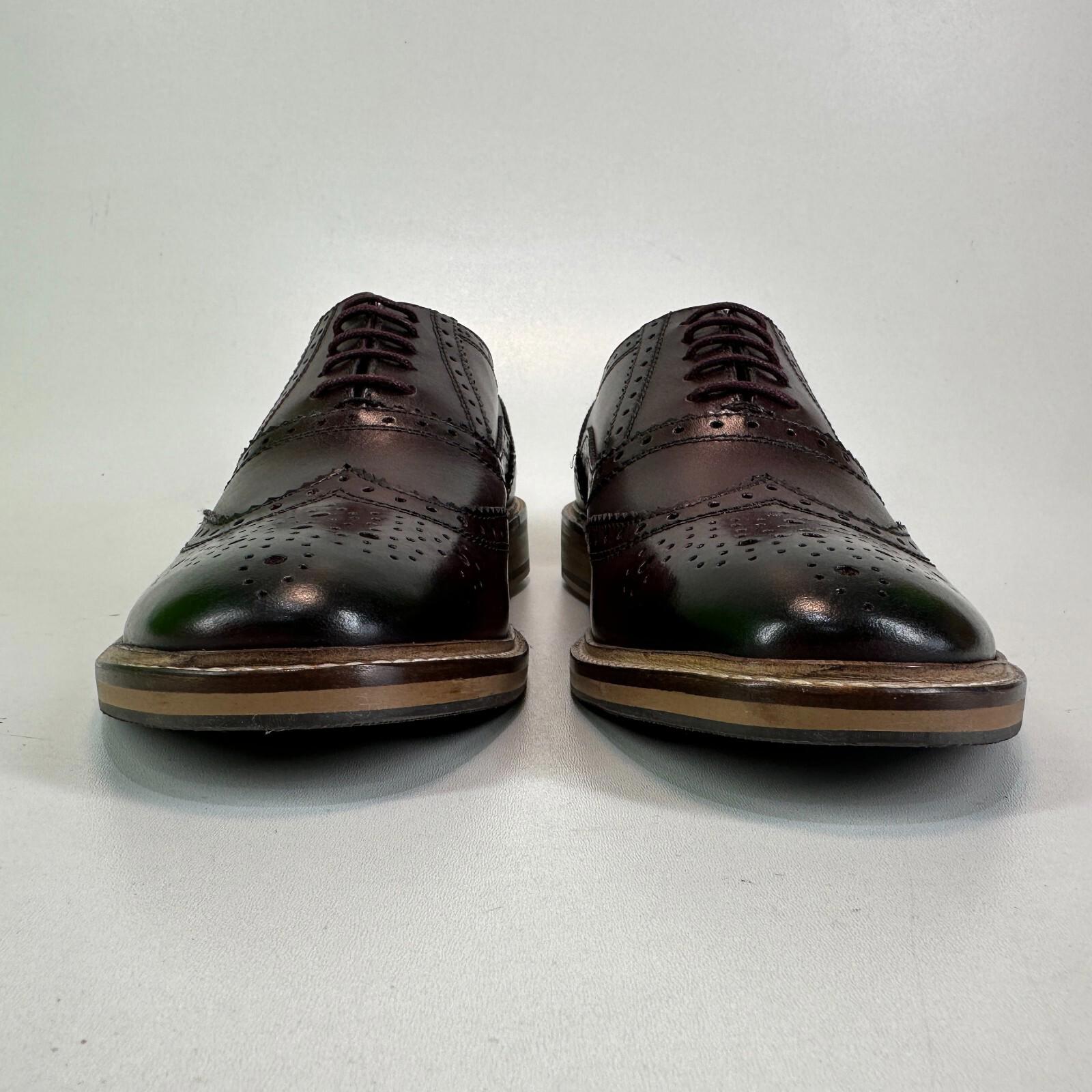 Ikon Buster Brogues Shoes Deep Oxblood Red Smart Casual Lace Up size 6 - NEW