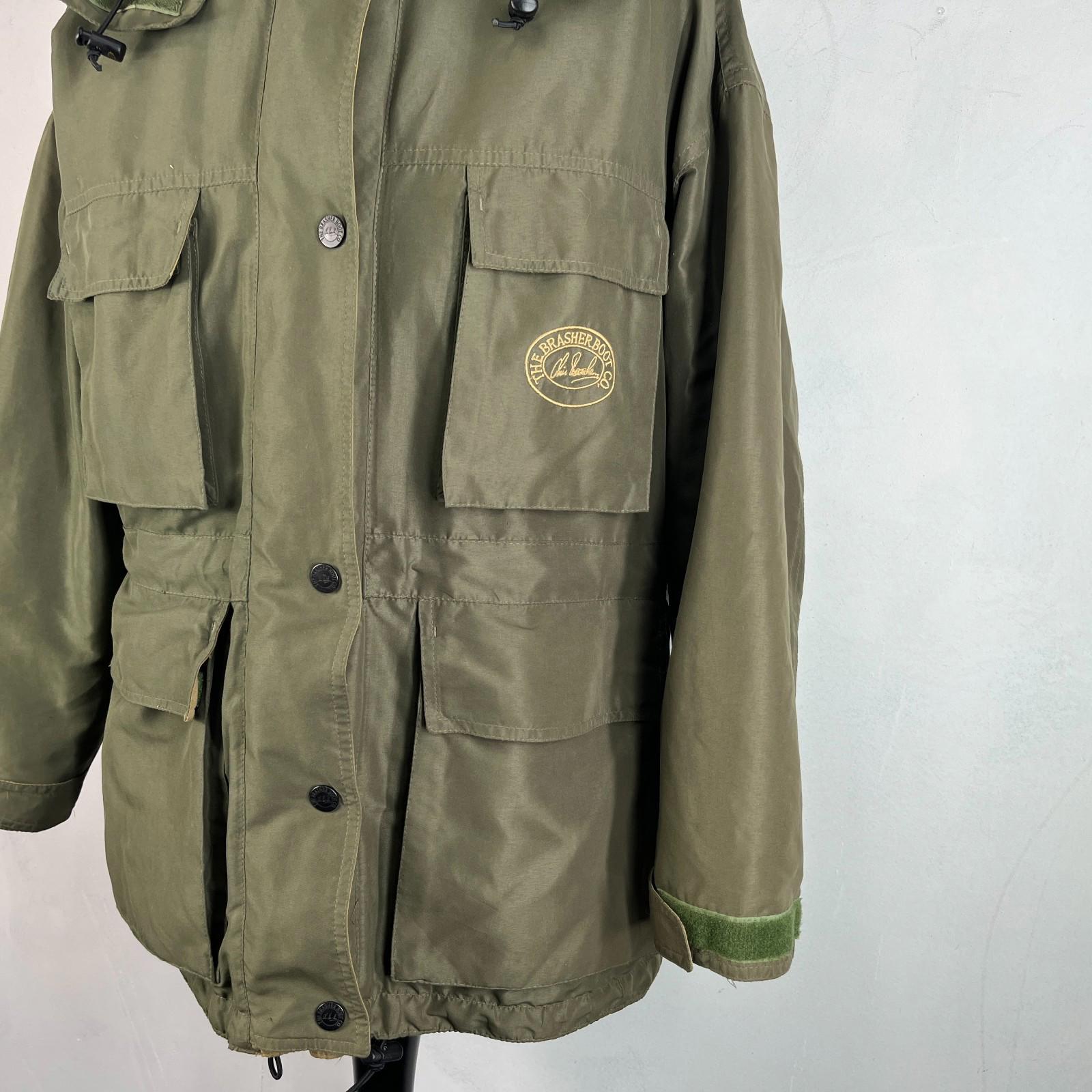 Brasher Women's Waterproof Parka Jacket with Stow Hood Khaki Green size Large