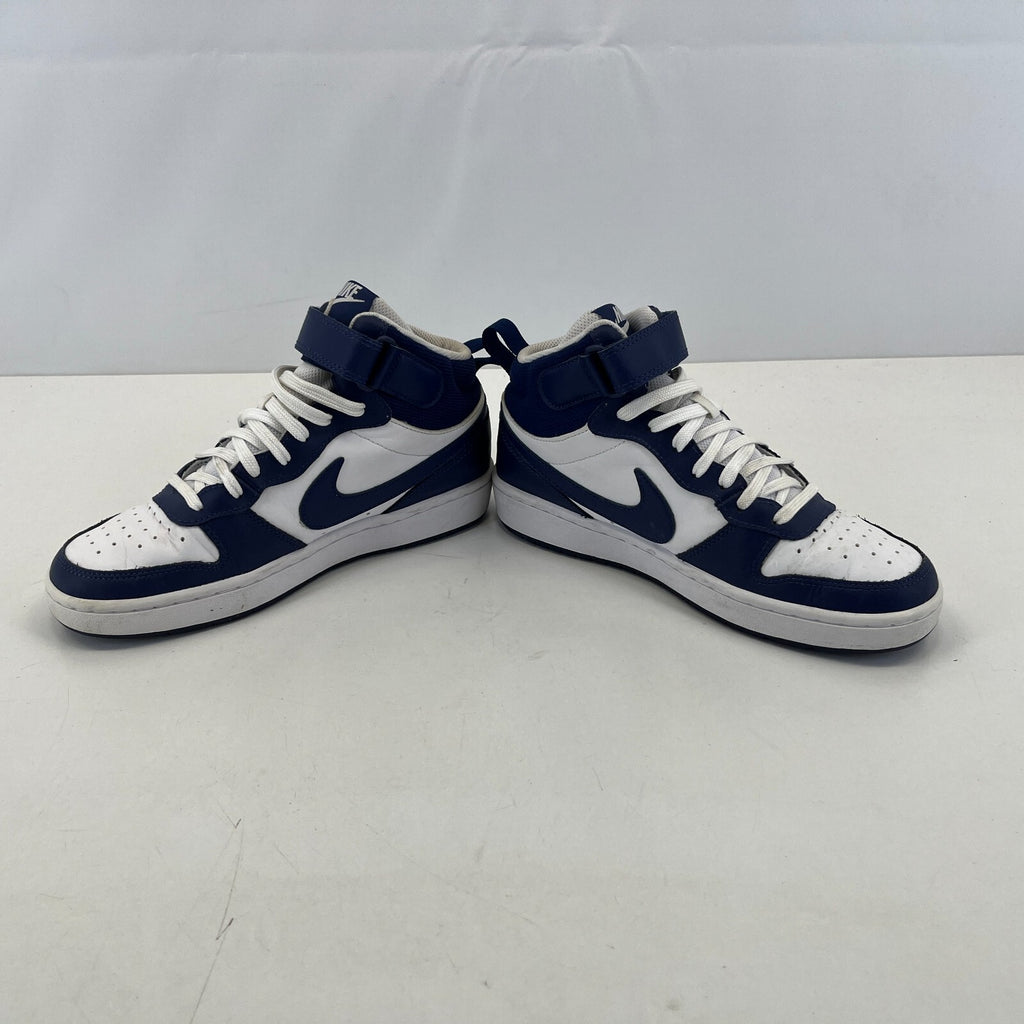 Nike Court Borough Mid 2 Trainers White Navy Blue Sneakers UK 5.5 EU 38.5 US 6Y