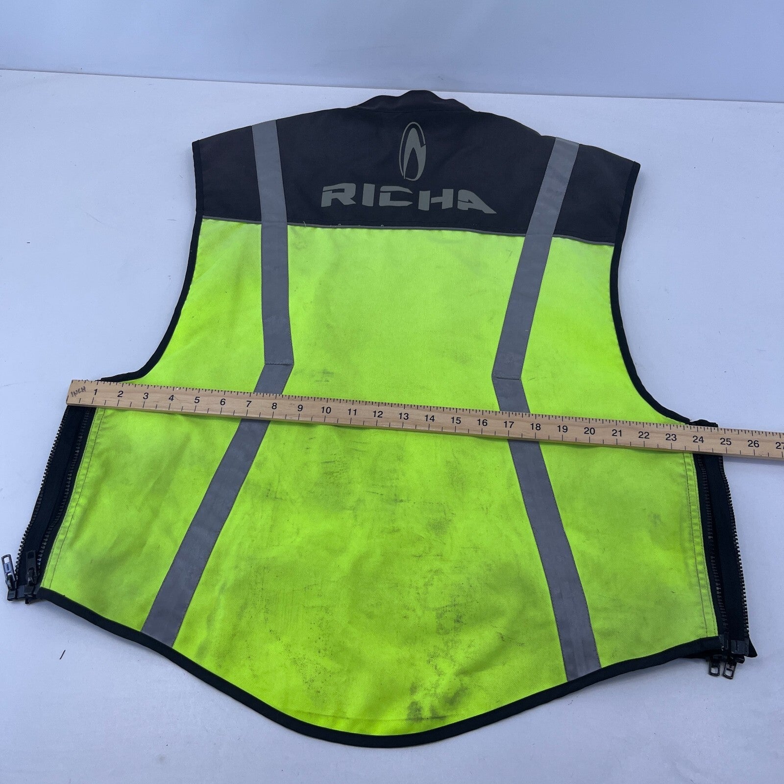 Richa Sleeveless Safety Motorcycle Jacket Motorbike Vest Hi-Vis Yellow XL-3XL