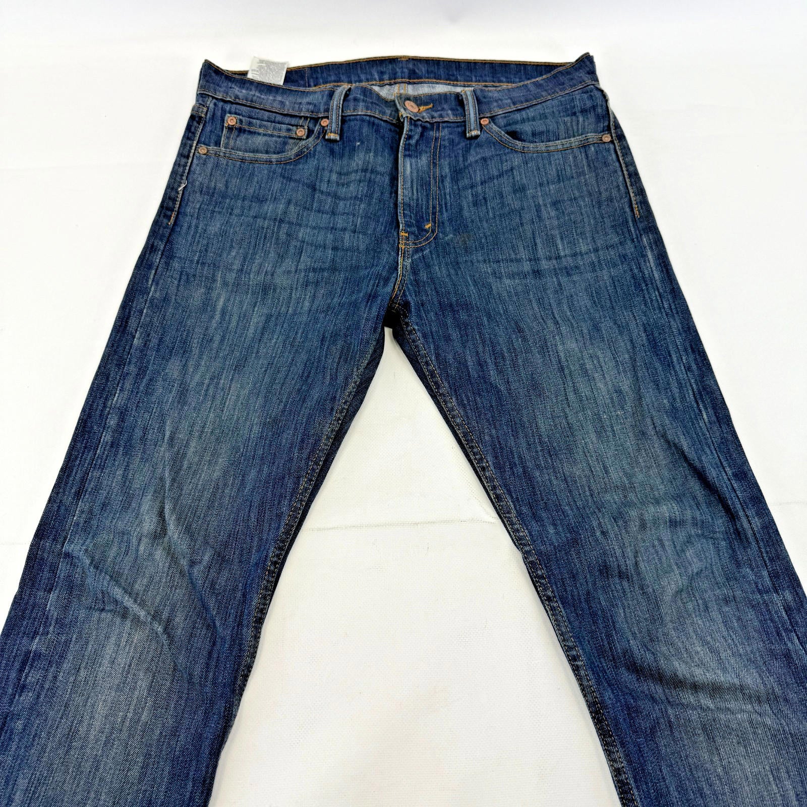 Levi's 510 Jeans Mens Blue Slim Skinny Stone Wash W32" L34" Levi Strauss Denim