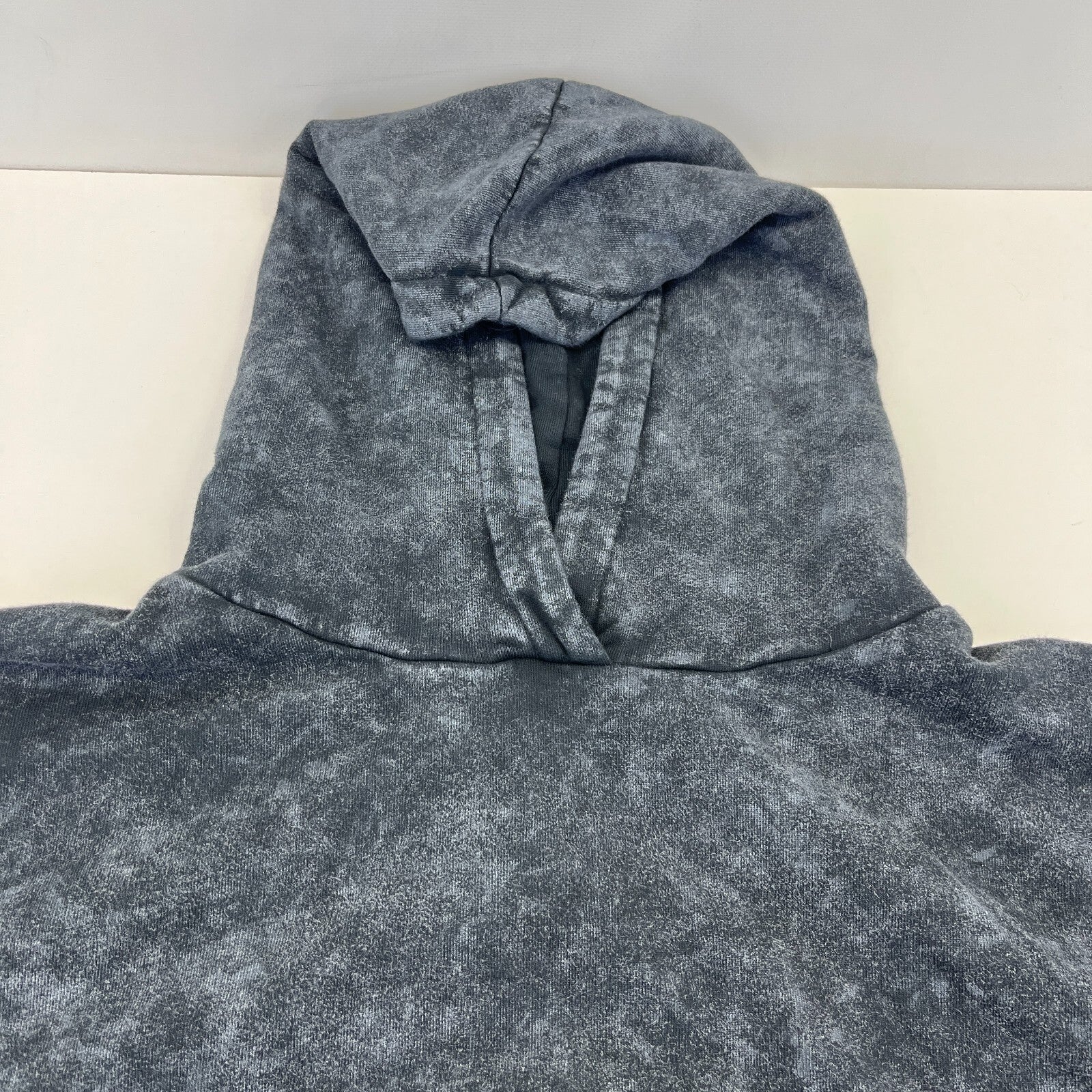Drop Dead Distressed Look Grey w Zip Sleeves Hoodie 100% Cotton Streetwear UK L