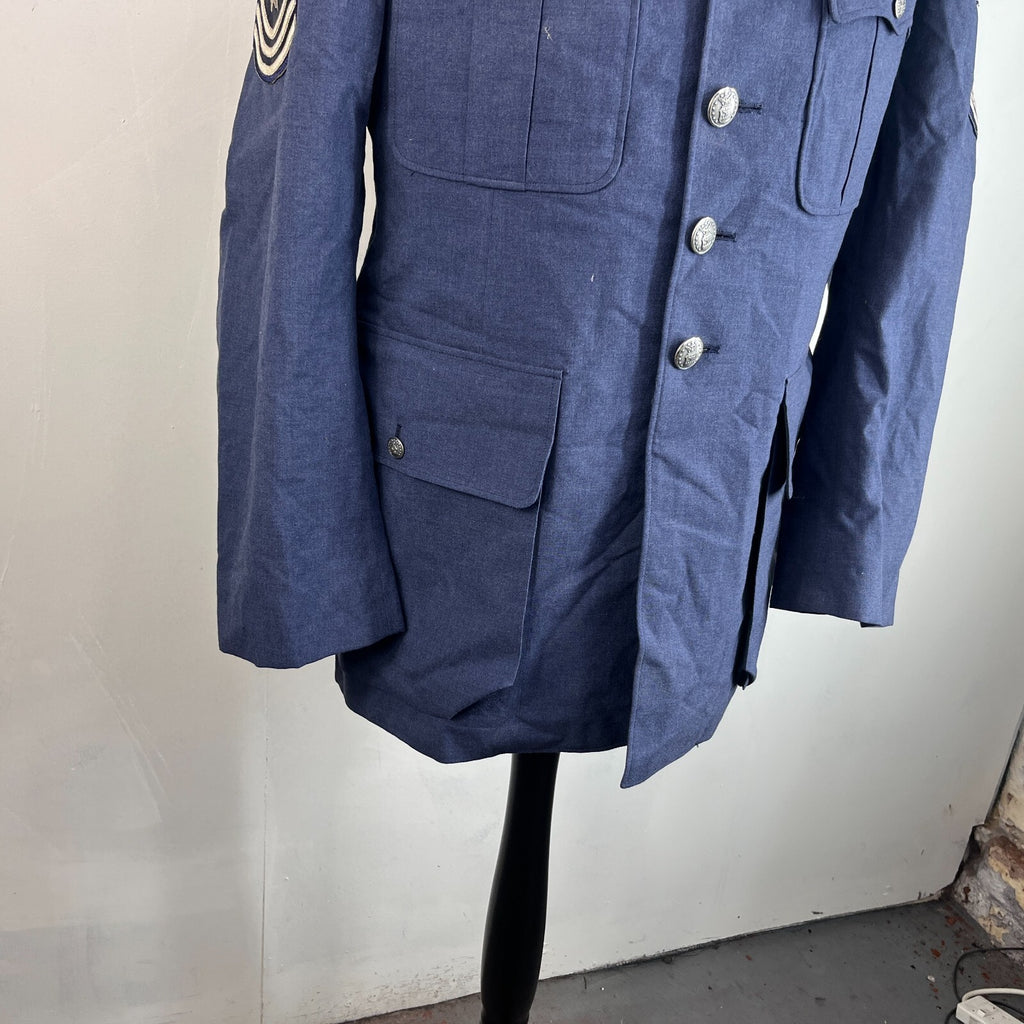 USAF Air Force Military Tropical Dress Uniform Blazer Jacket in Blue size 42R