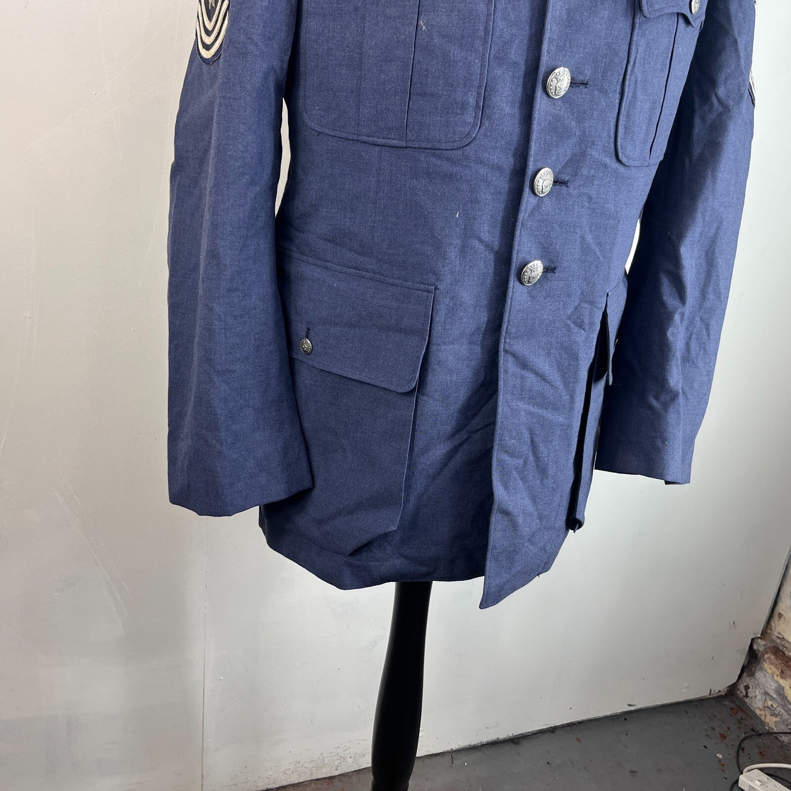 USAF Air Force Military Tropical Dress Uniform Blazer Jacket in Blue size 42R