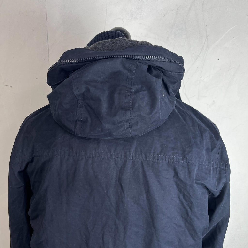 Superdry Microfibre  Windbomber Windbreaker Bomber Jacket size XL Navy Blue