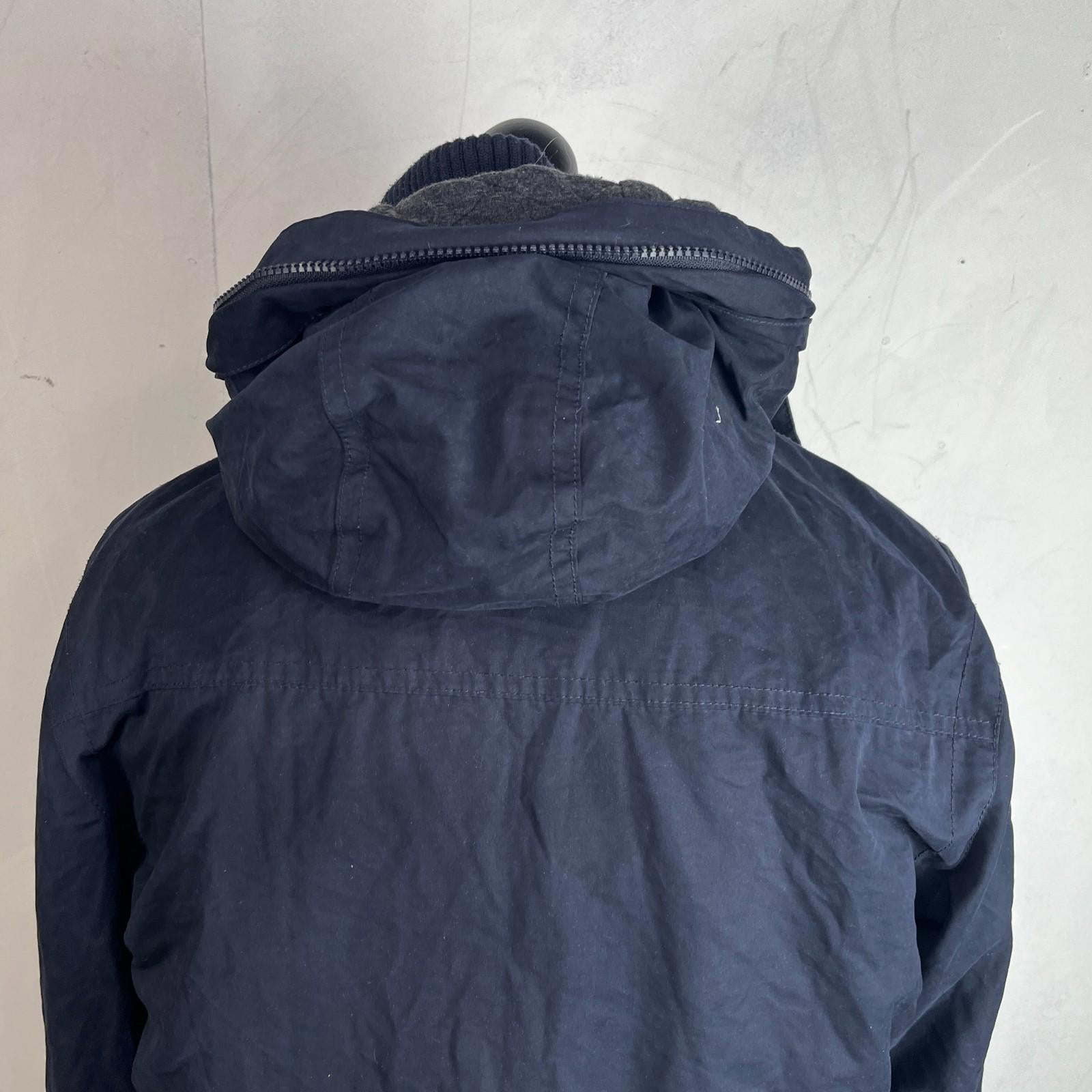 Superdry Microfibre  Windbomber Windbreaker Bomber Jacket size XL Navy Blue