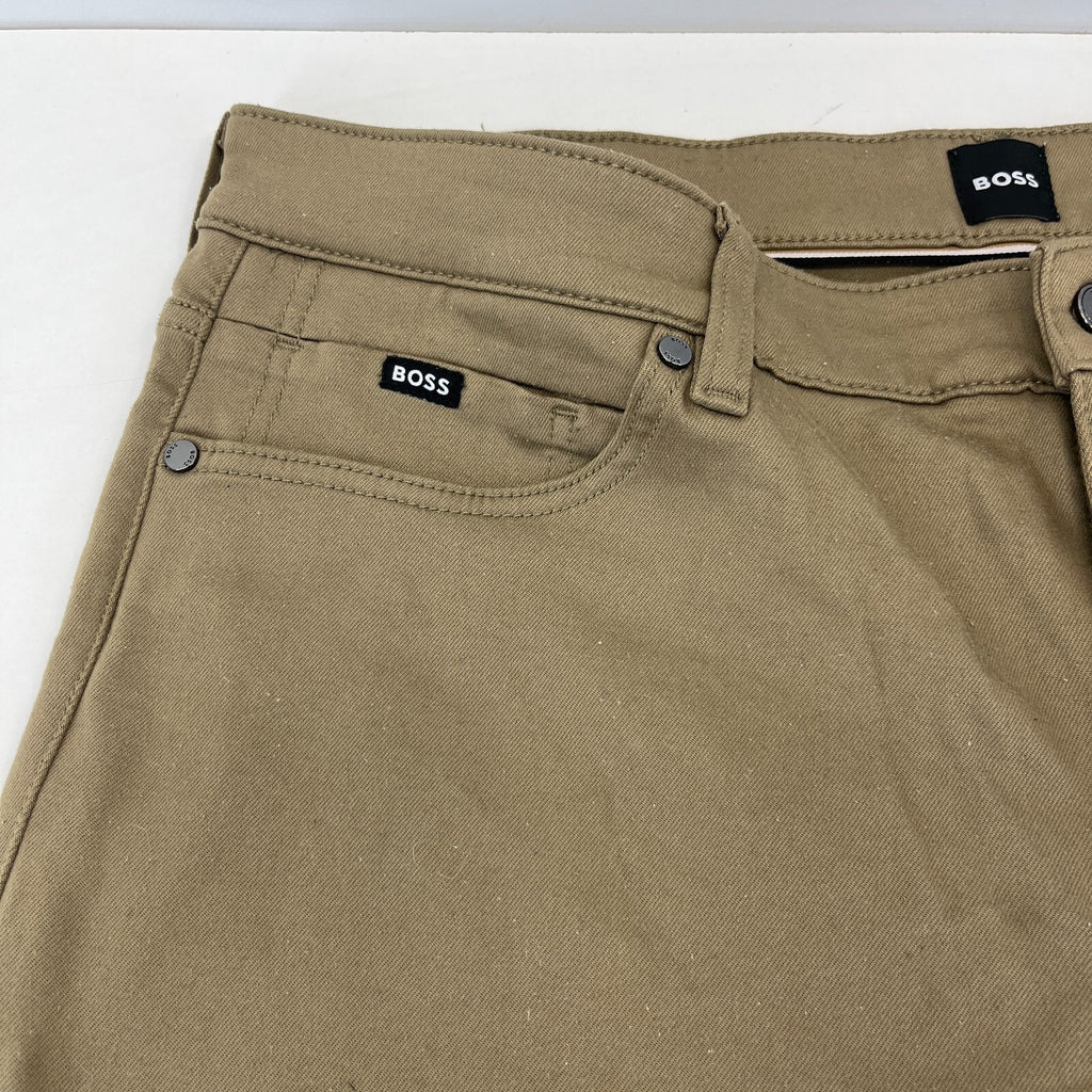 Hugo Boss Delaware Men's Jeans Slim Tapered W36" L32" Tan Brown Stretch