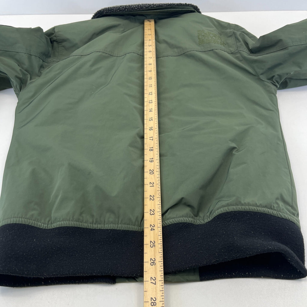 SuperDry 23rd Squadron Aviator Bomber Jacket Dark Green w/ Sherpa Collar size L