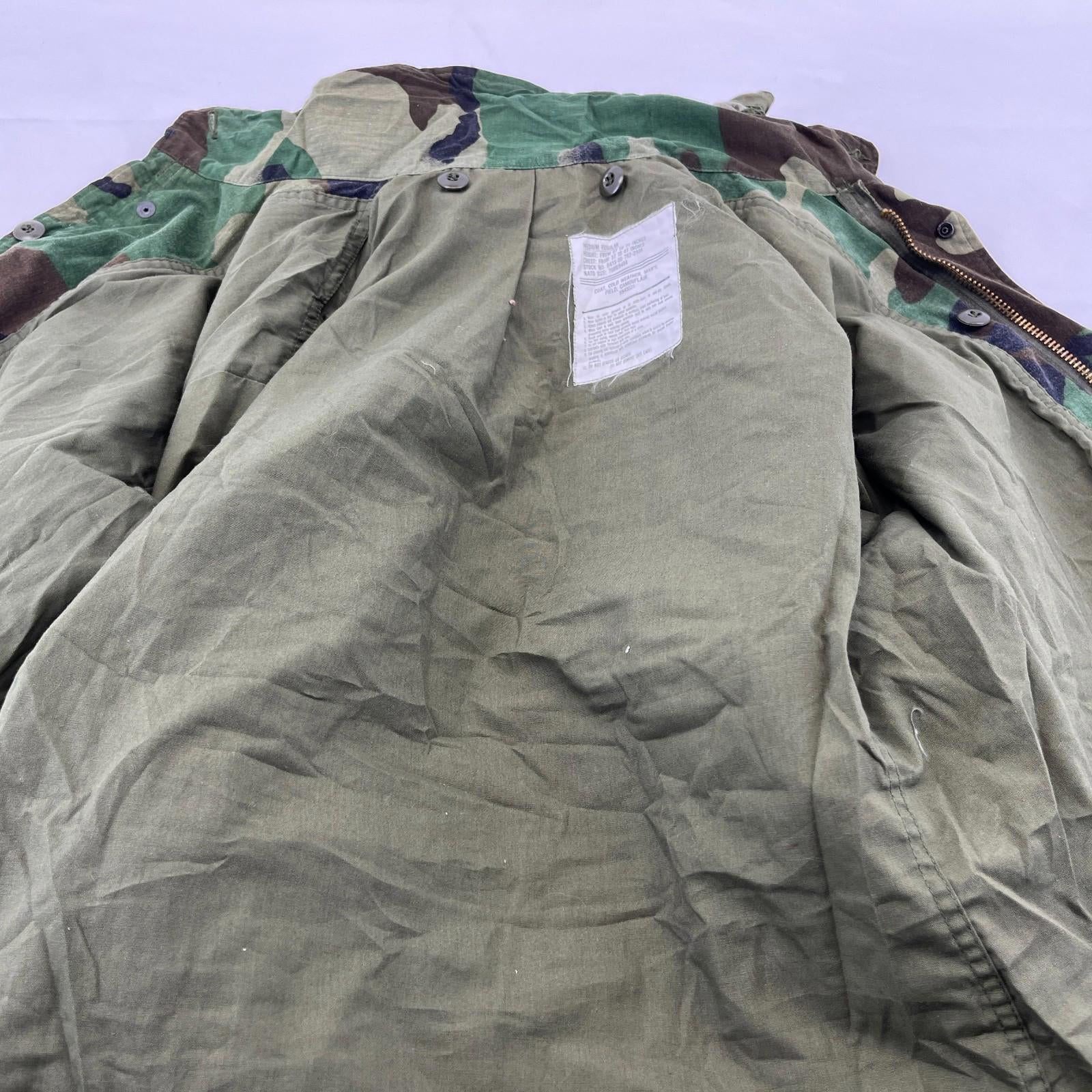 Vintage Issued US Military M65 Jacket Field Camouflage Medium Regular See Detail
