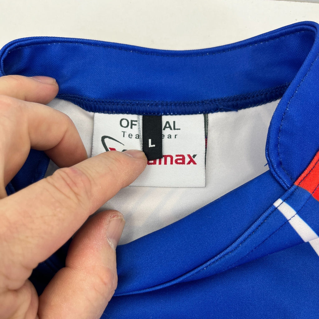 North Yorkshire Wildcats Rugby Shirt Jersey Xamax Blue/Red/White size Large