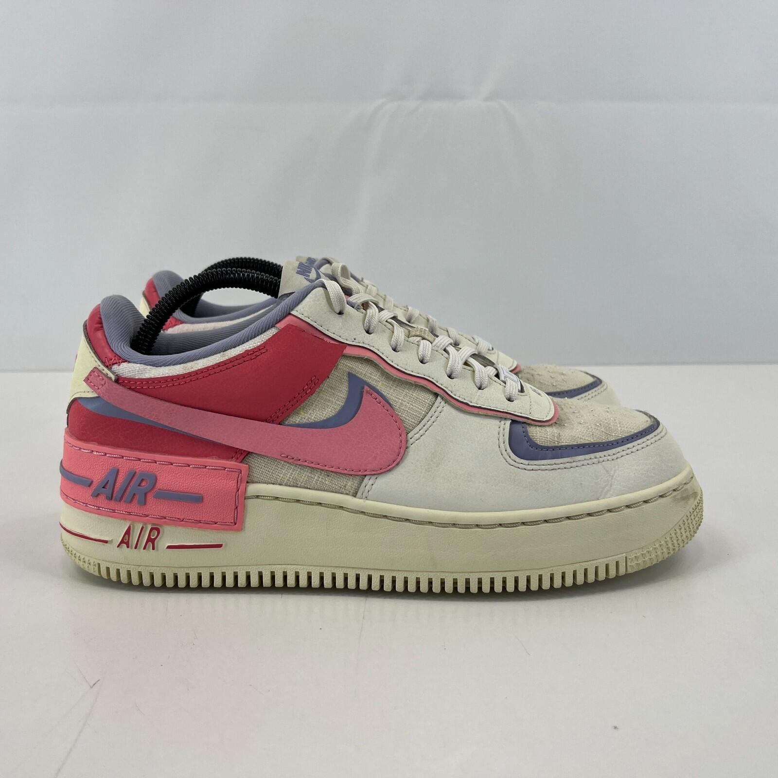 Nike Air Force 1 White Pink Purple Womens UK 8 Trainers AF1 DV7449-101