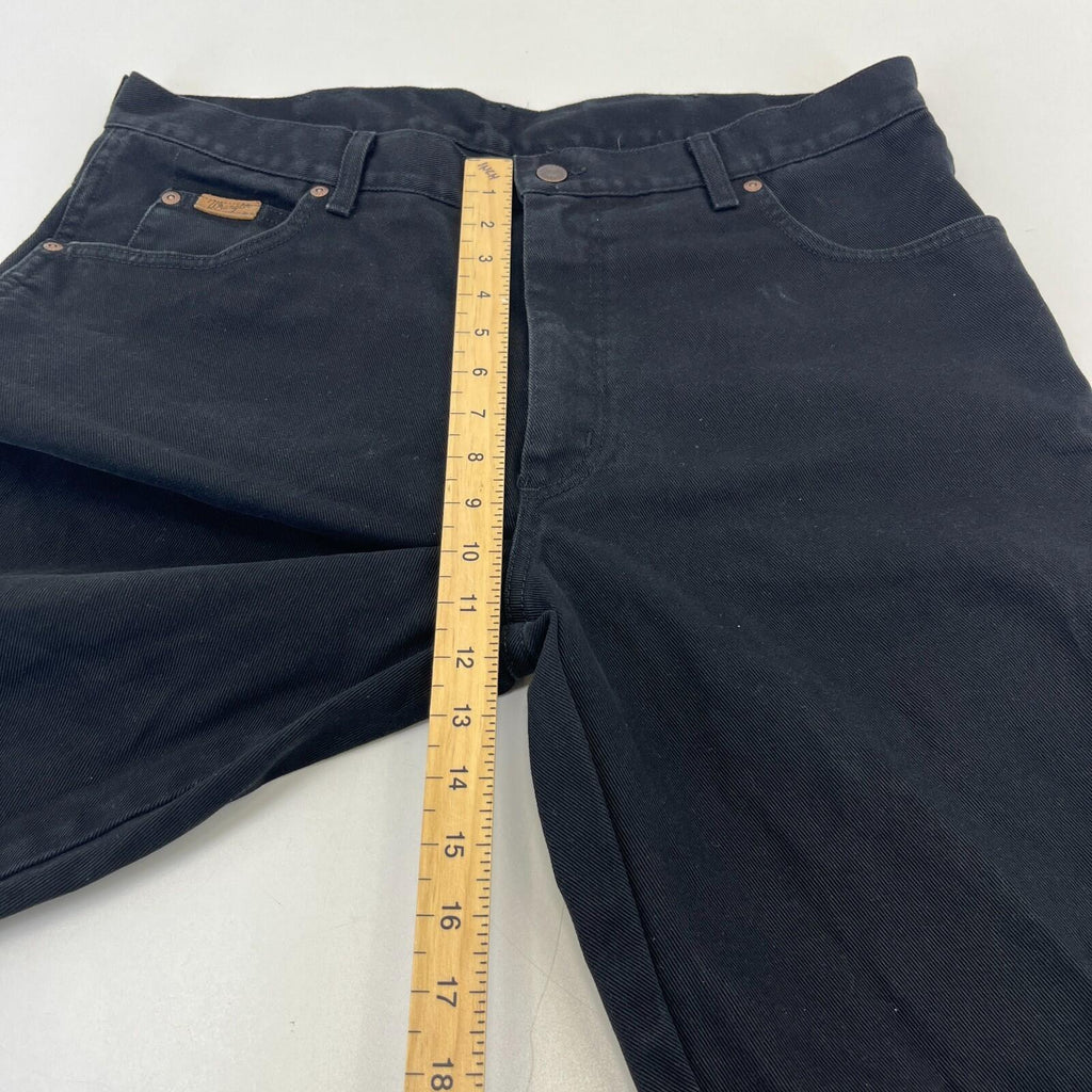 Wrangler Texas Straight Leg Jeans in Black 100% Cotton Waist 38" Leg 34" W38 L34