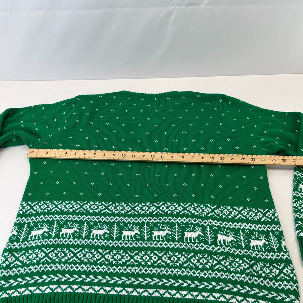 Heineken Christmas Jumper Green Men's Festive Work Party size XL