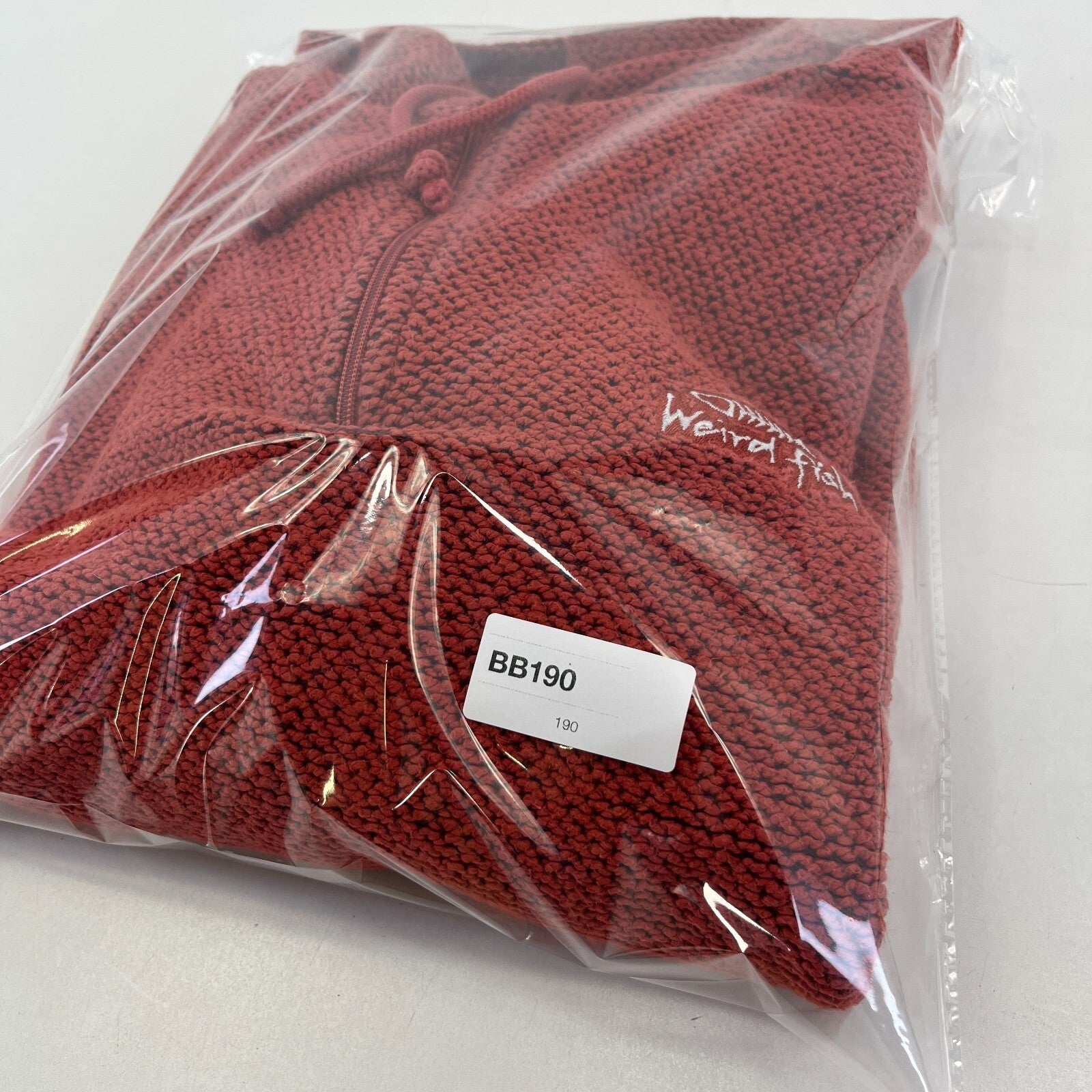 Weird Fish Macaroni 1/4 Zip Waffle Knit Jumper Pullover Mens 2XL Terracotta Red
