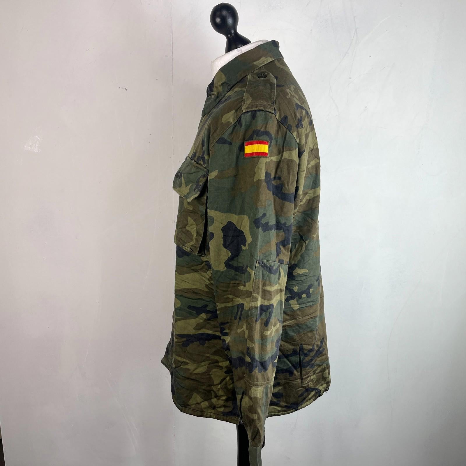 Spanish Military Army Issue Thermal Combat Jacket Woodland Camouflage size L