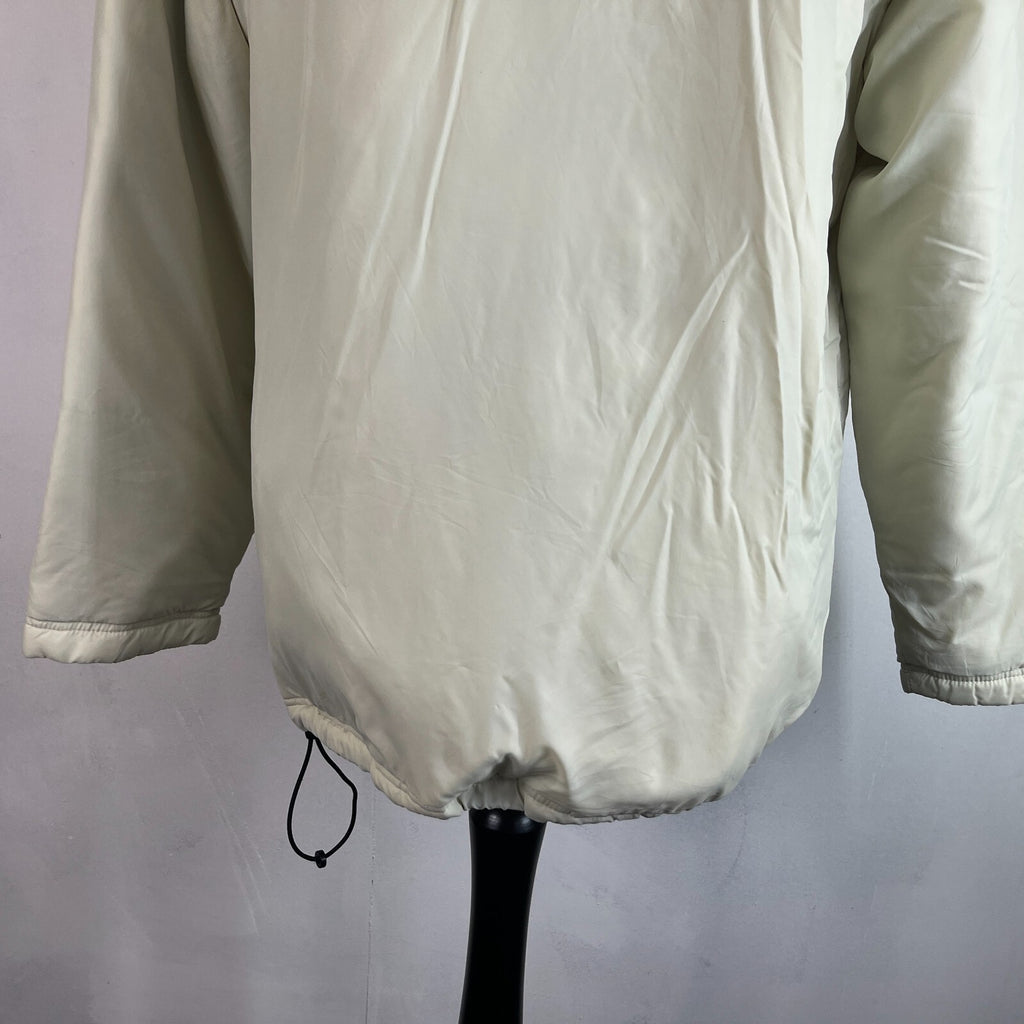 Nike Jacket Men's Quilt Lined Insulated Coat with Removable hood in Cream size M