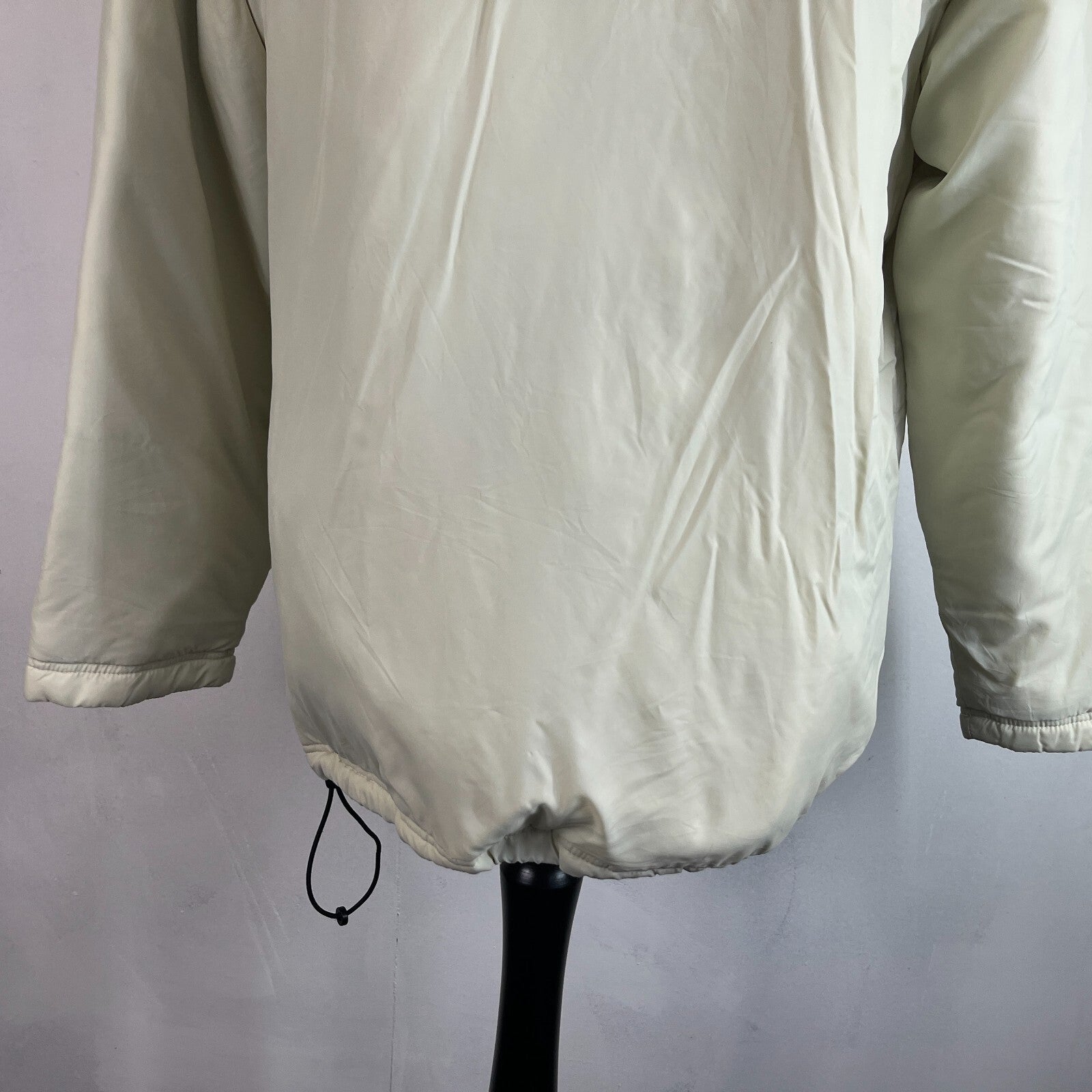 Nike Jacket Men's Quilt Lined Insulated Coat with Removable hood in Cream size M