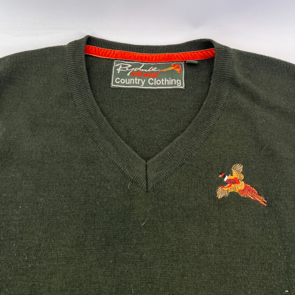 Rydale Men's Wool Blend Sleeveless Jumper Sweater Tank Top size 2XL Dark Green