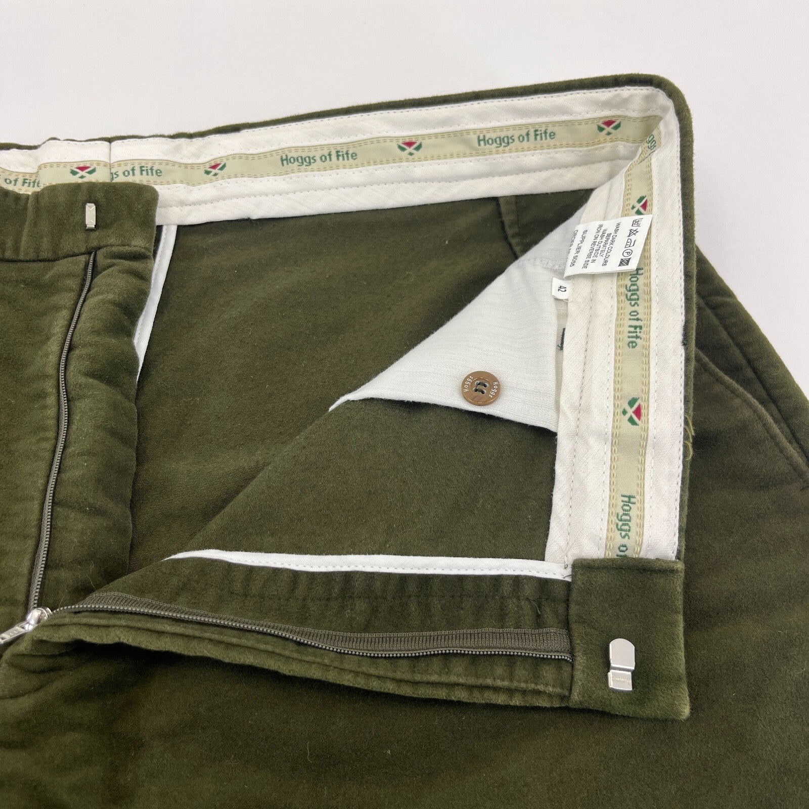 Hoggs Of Fife Breeks Mens W42" Green Olive Hunting Shooting Plus Fours Moleskin